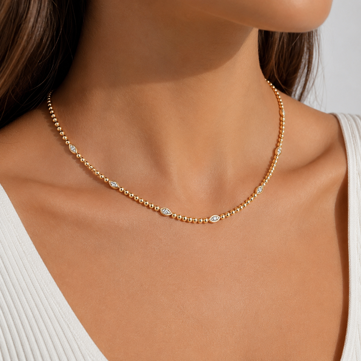 Yellow Gold Diamond Necklace