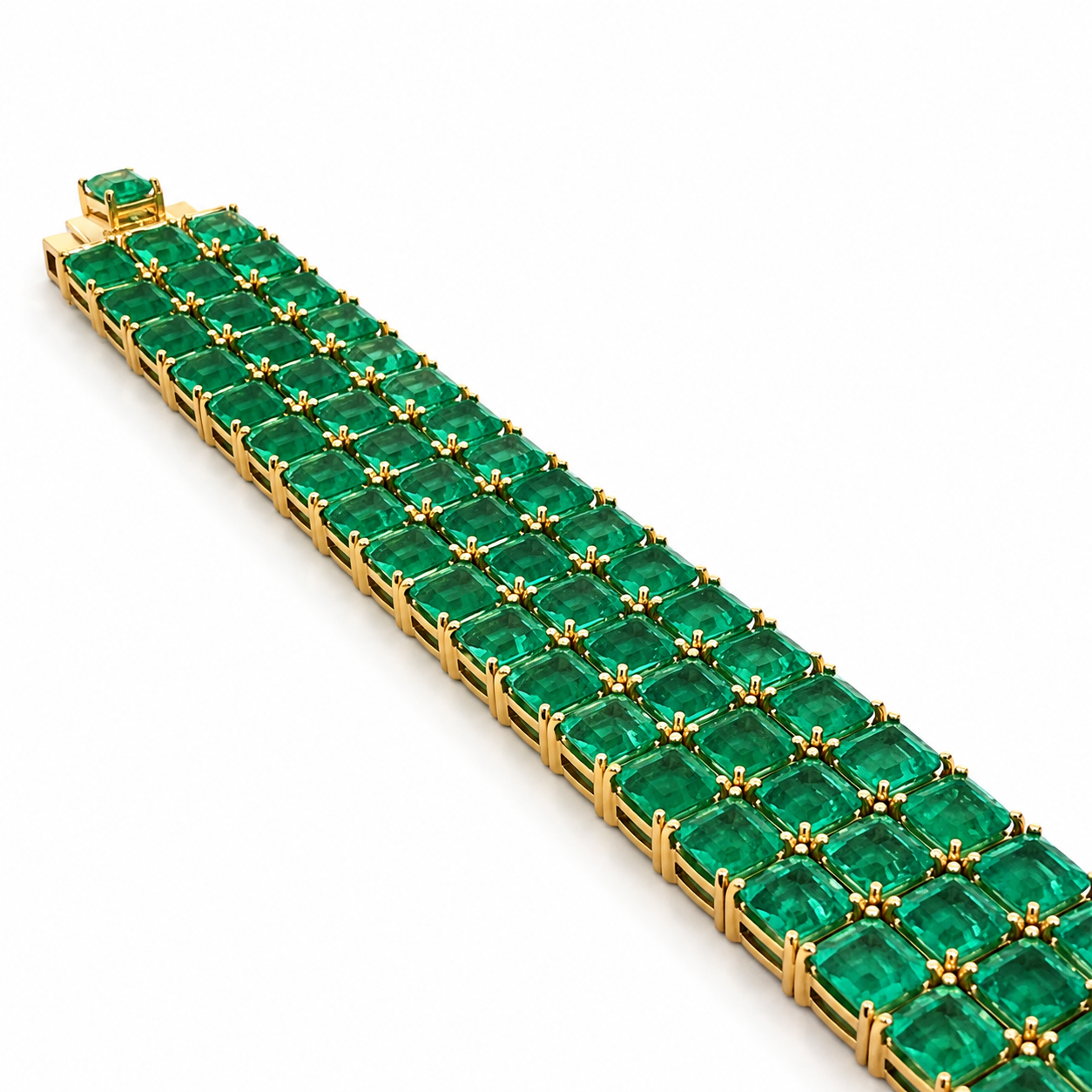 Yellow Gold Emerald Bracelet