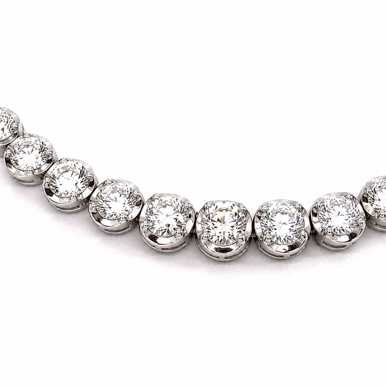 White Gold Diamond Tennis Necklace