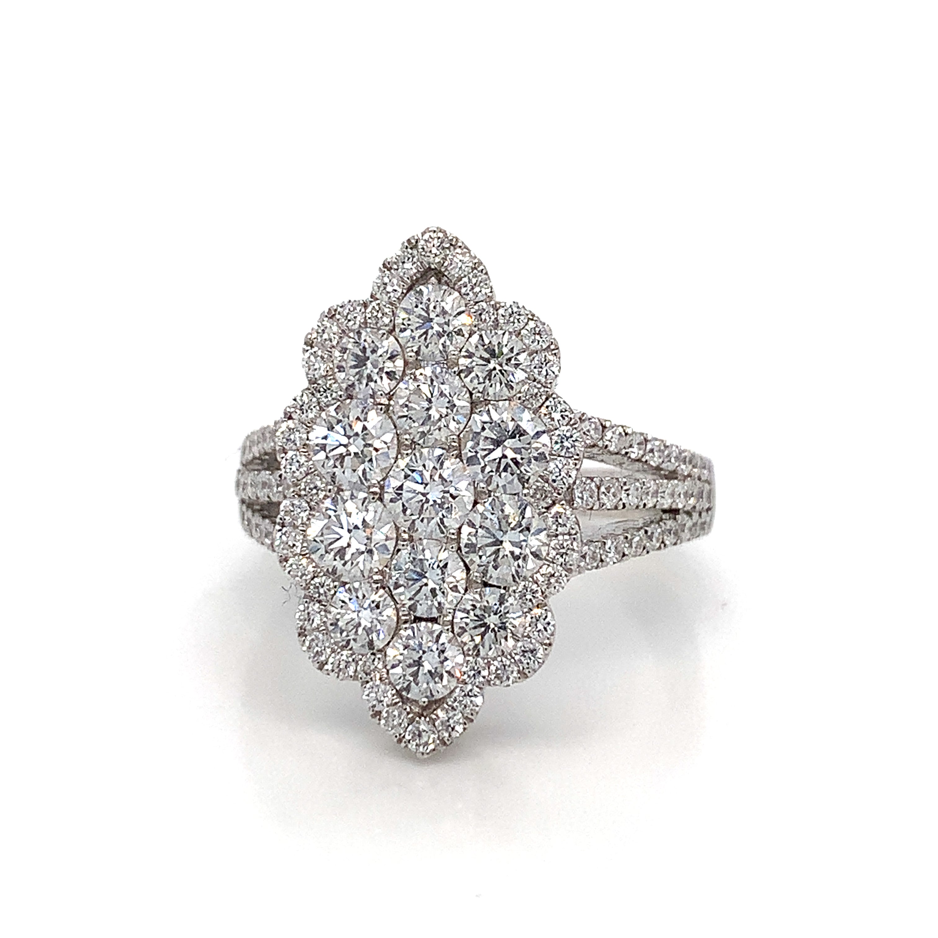 White Gold Ring with Diamond Only Stones
