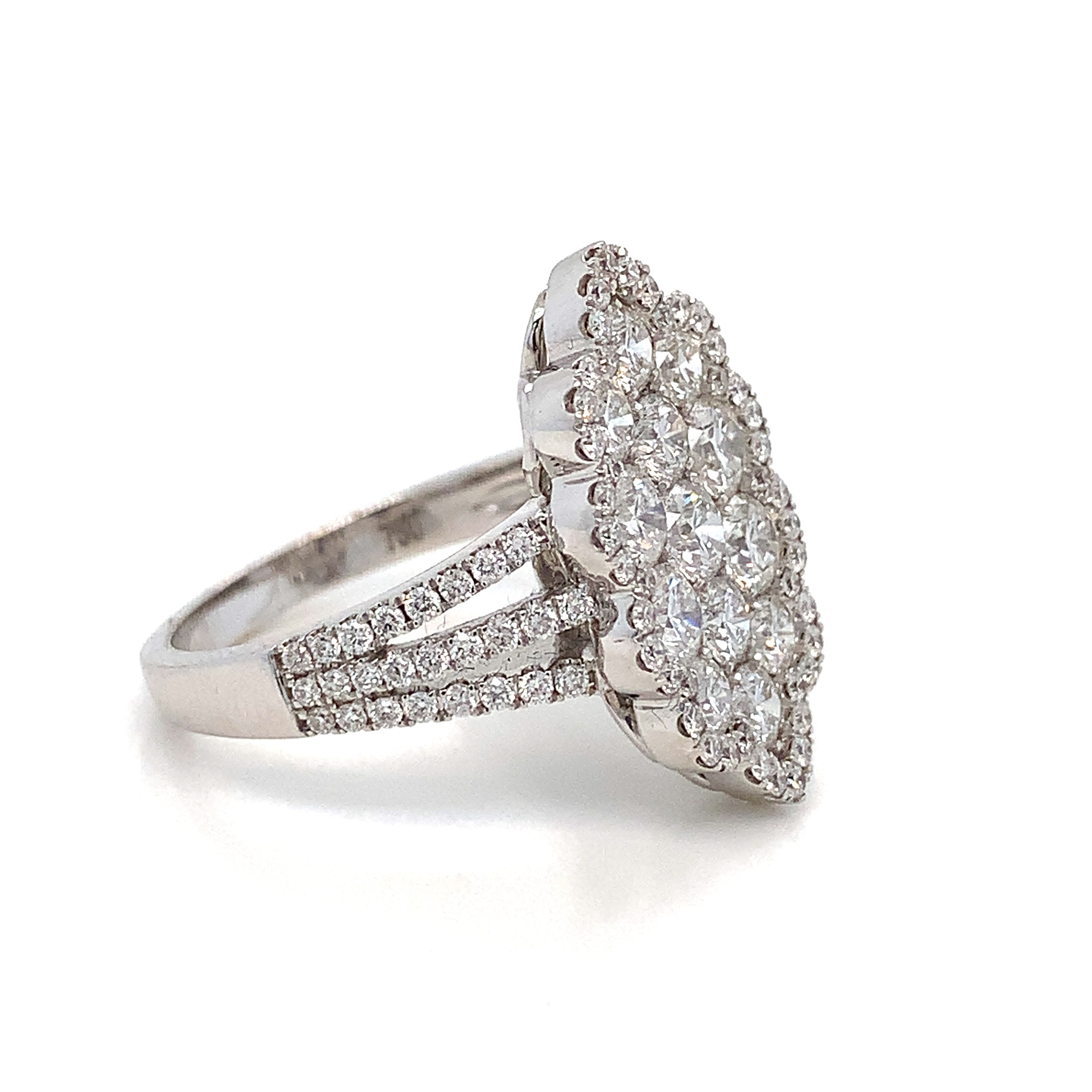 White Gold Ring with Diamond Only Stones