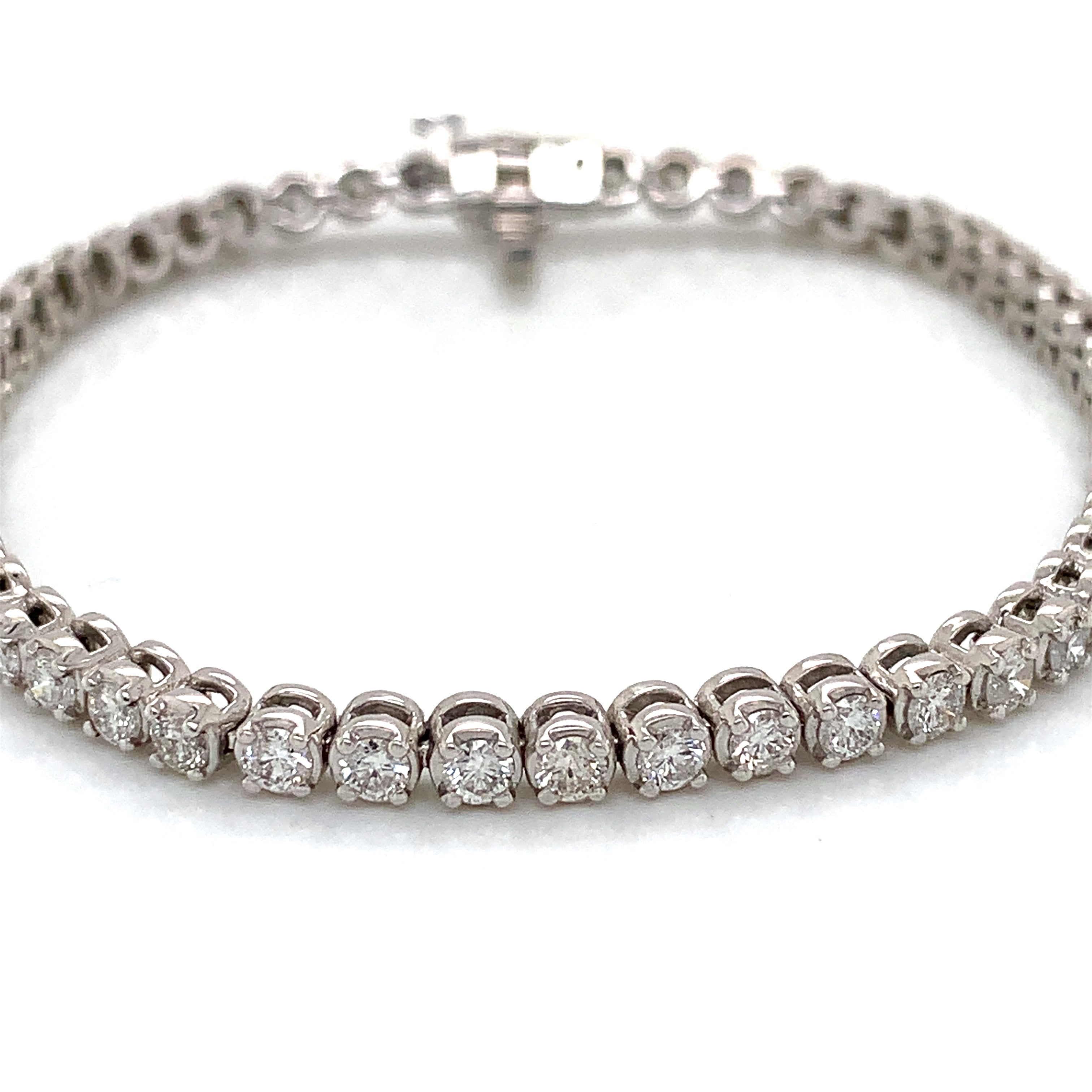 White Gold Tennis Bracelet with Diamond Only Stones