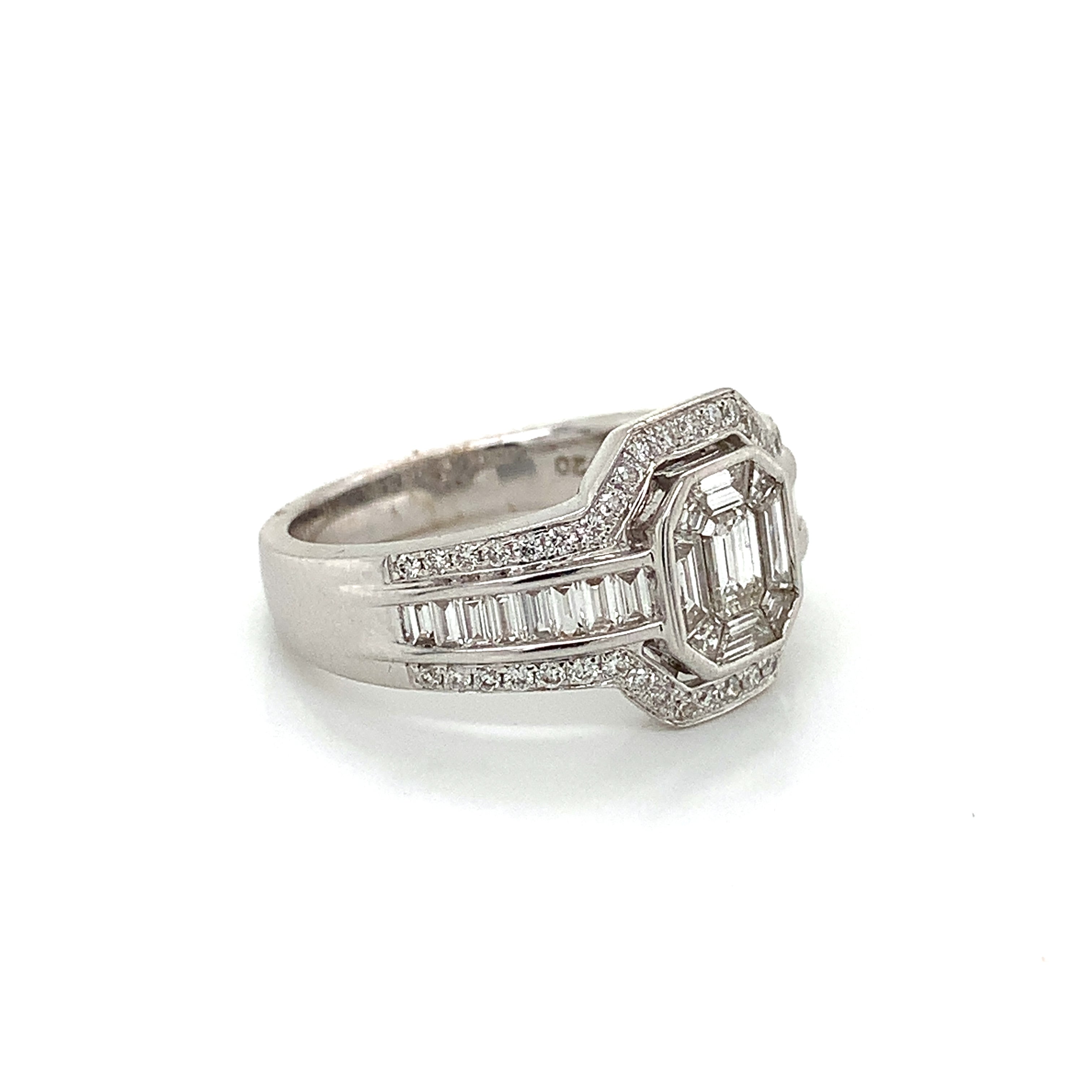 White Gold Ring with Diamond Only Stones