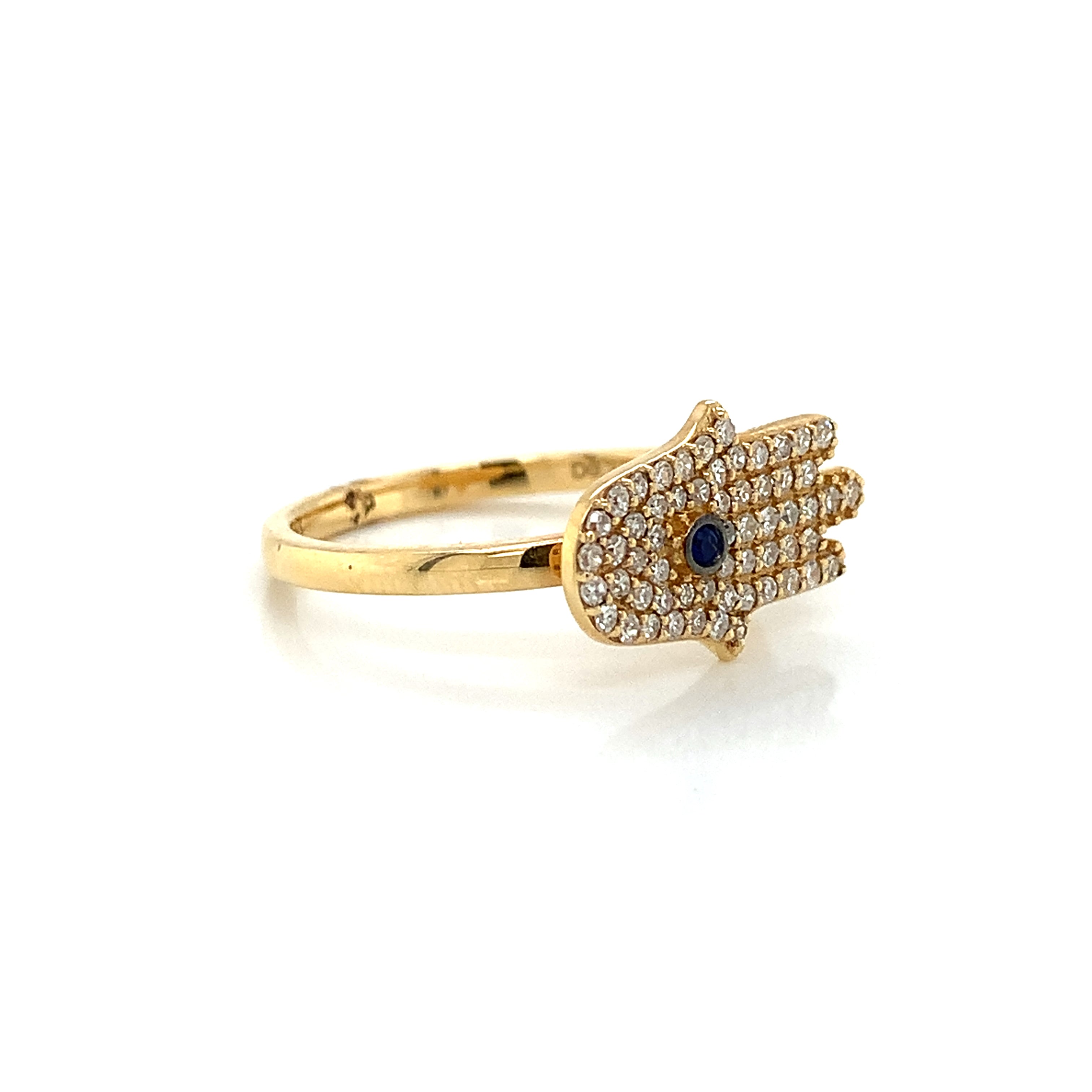 DIAMOND HAMSA RING