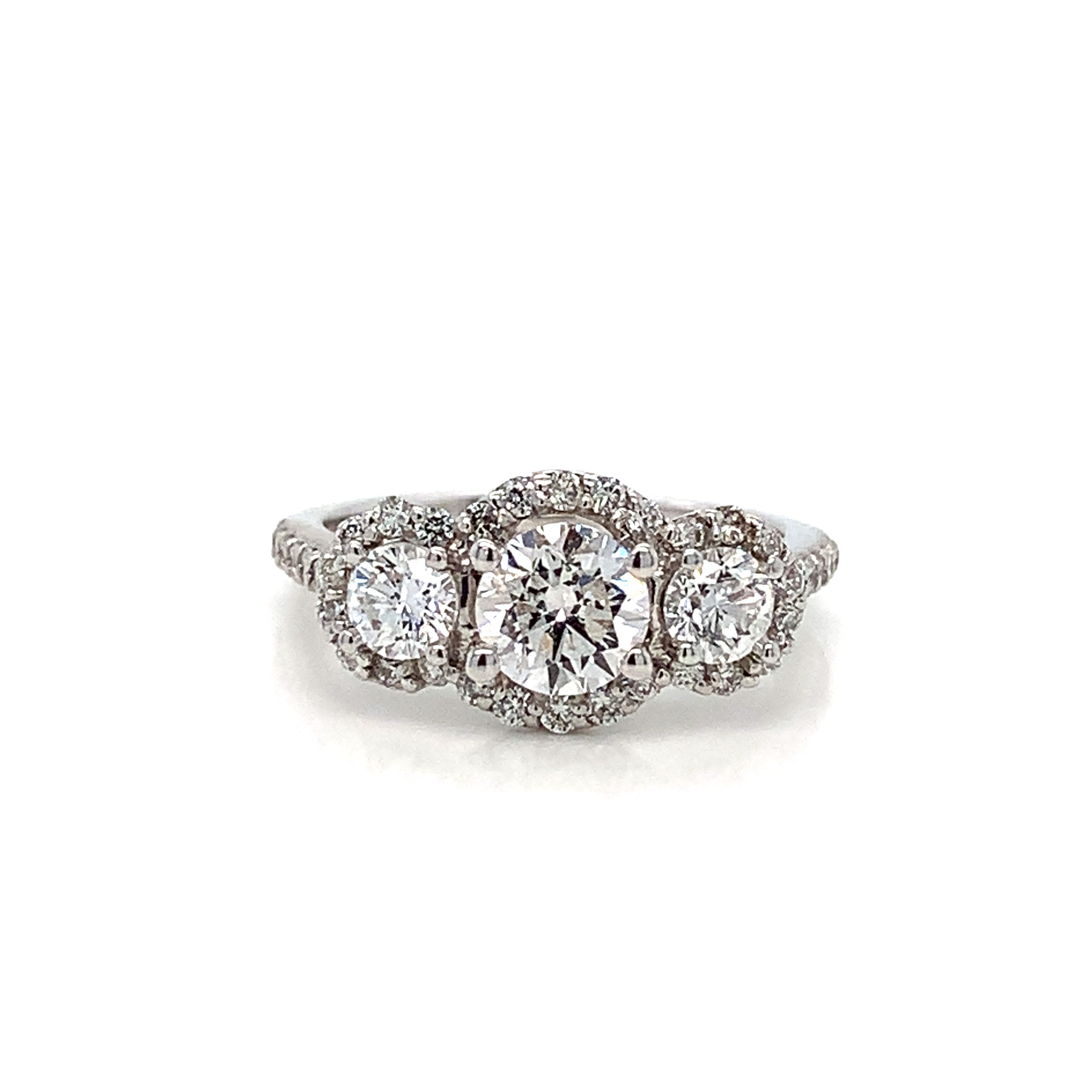 White Gold Ring with Diamond Only Stones