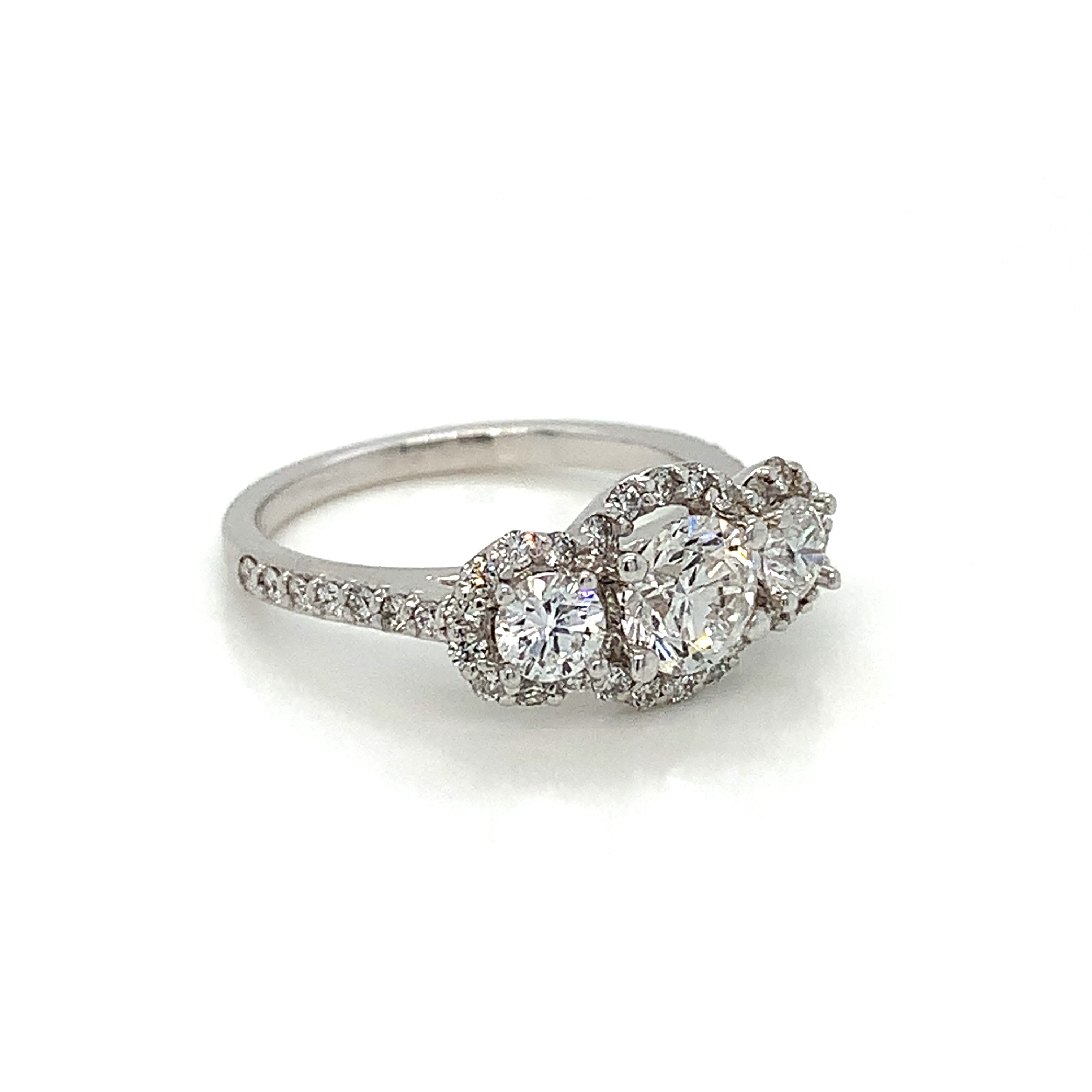 White Gold Ring with Diamond Only Stones
