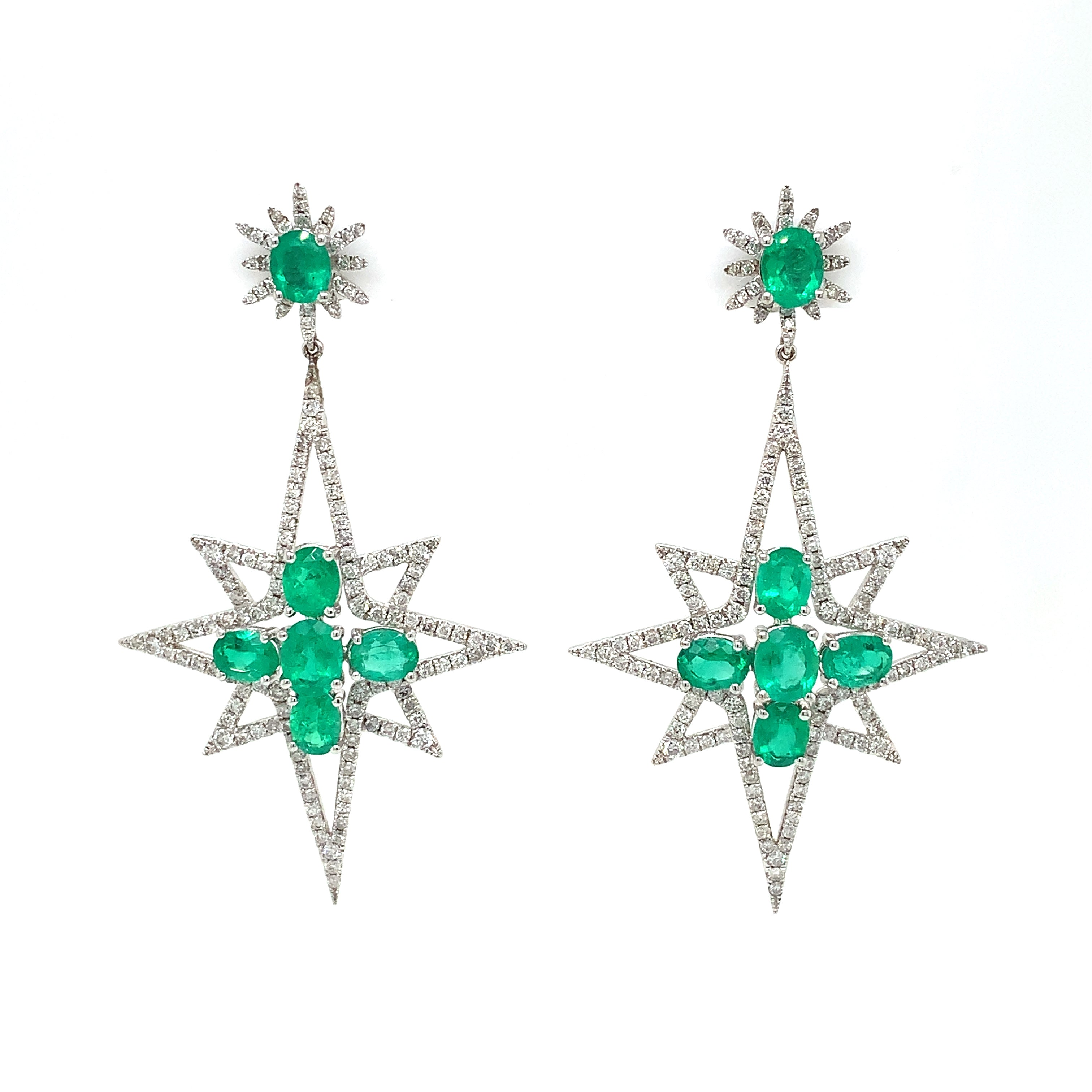 EMERALD STAR EARRINGS