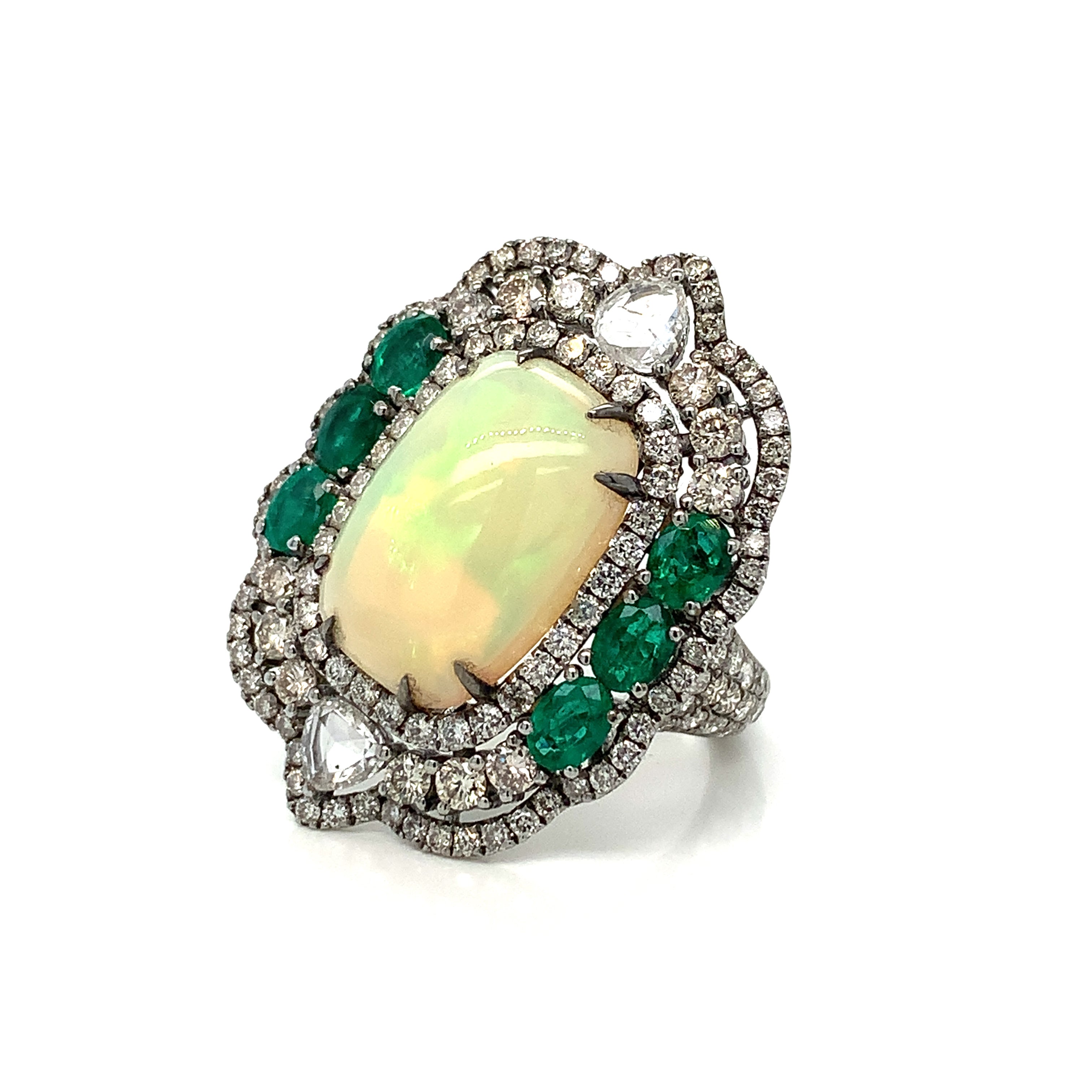 ENCHANTED OPAL EMERALD RING