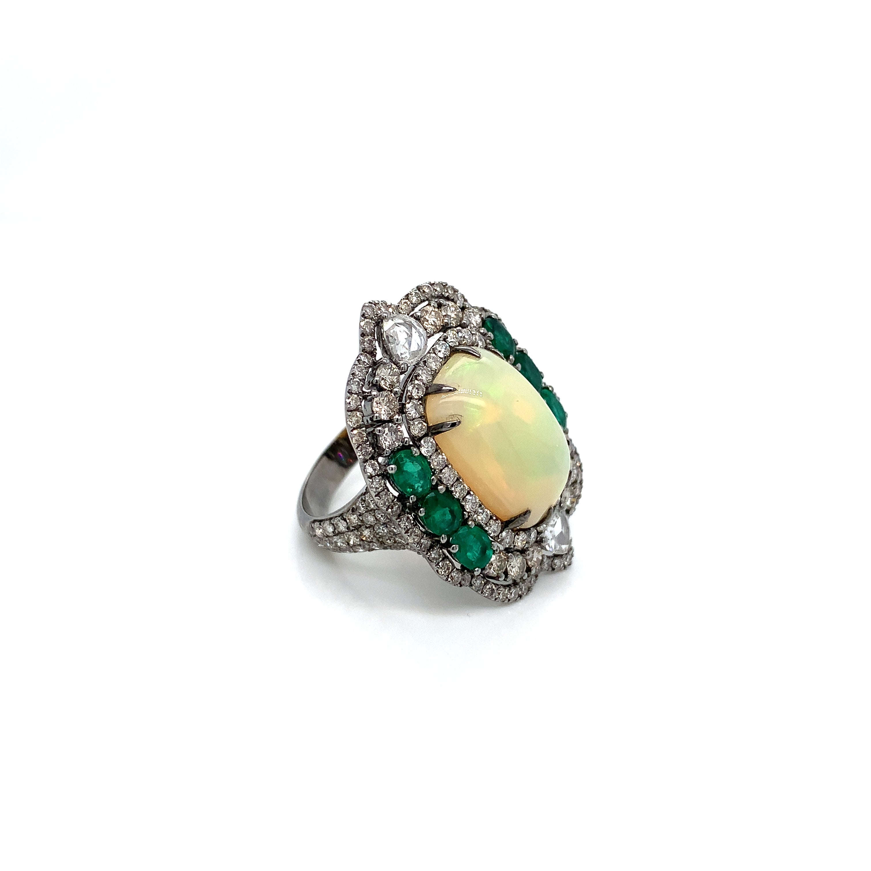 ENCHANTED OPAL EMERALD RING