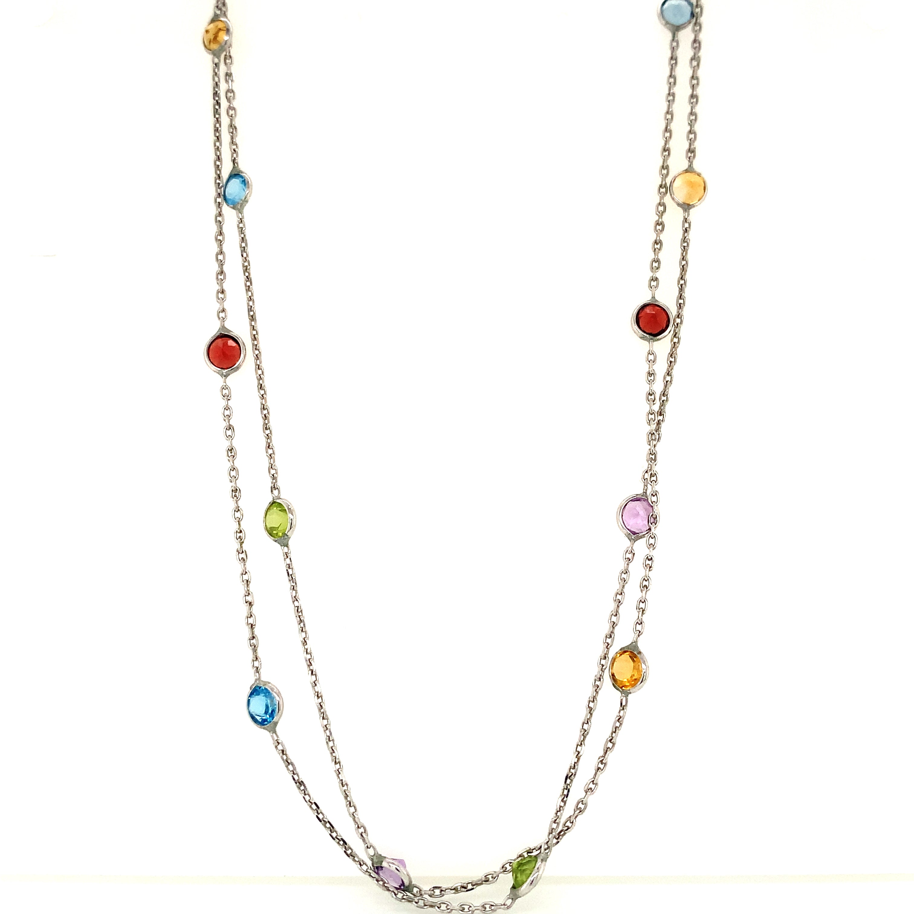 SAPPHIRE SIMPLE DEWDROP NECKLACE
