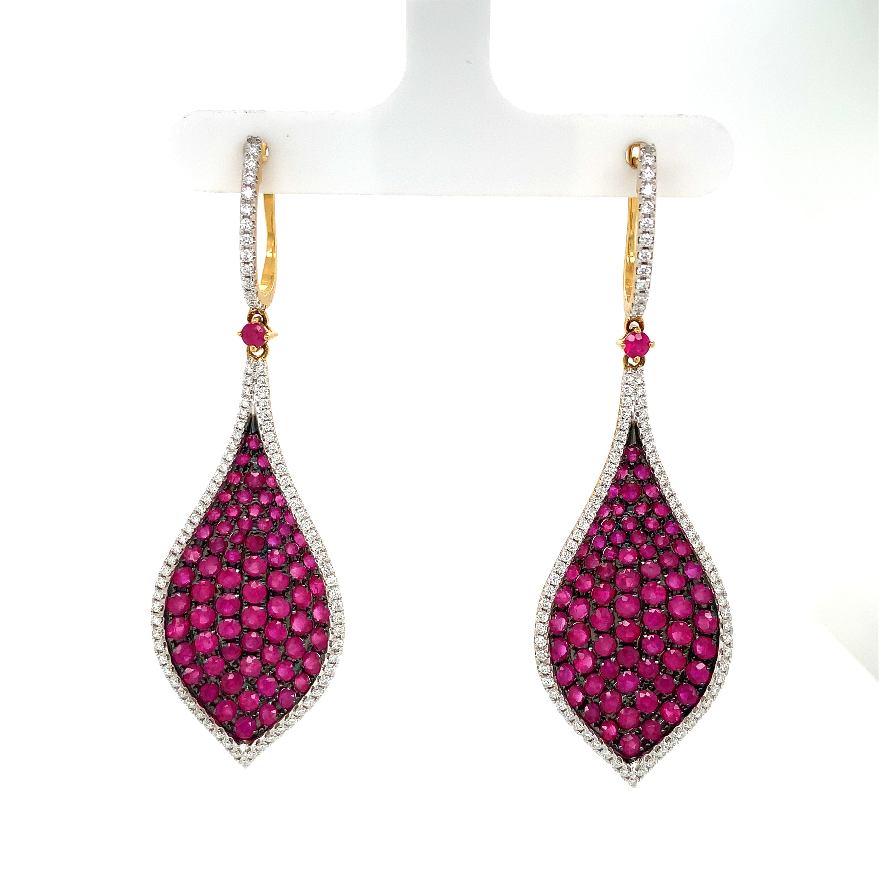 RUBY LEAF EARRINGS