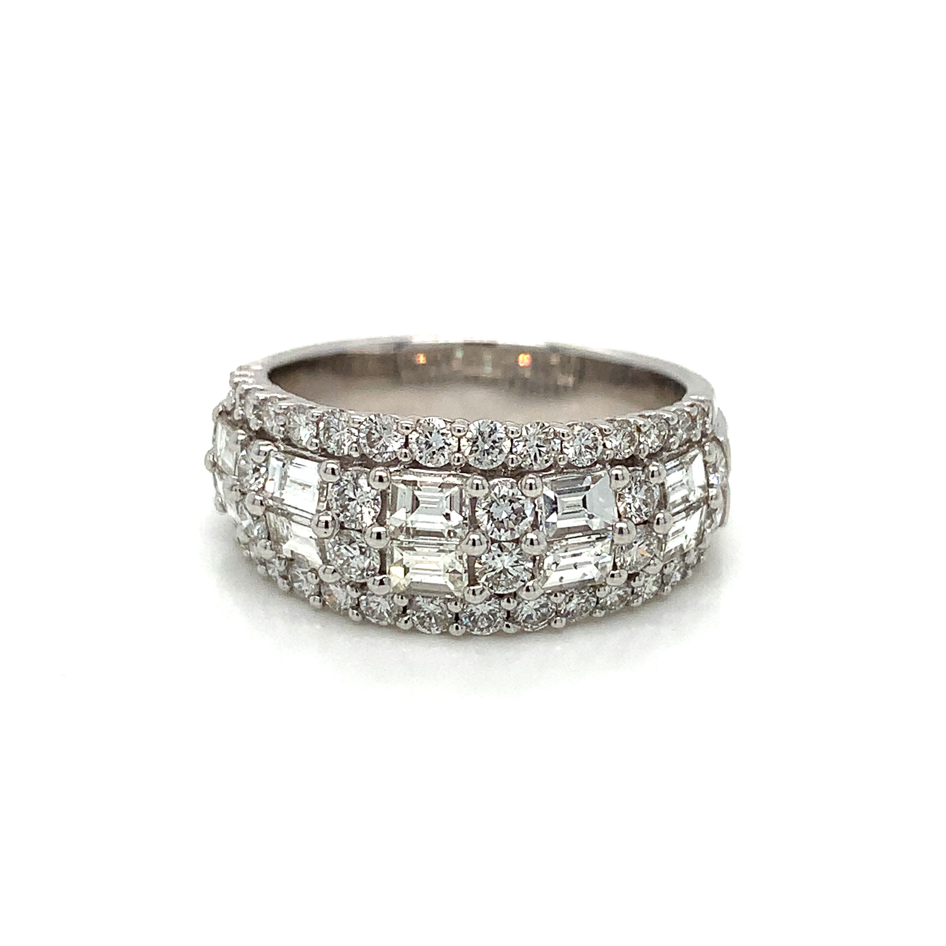 White Gold Ring with Diamond Only Stones