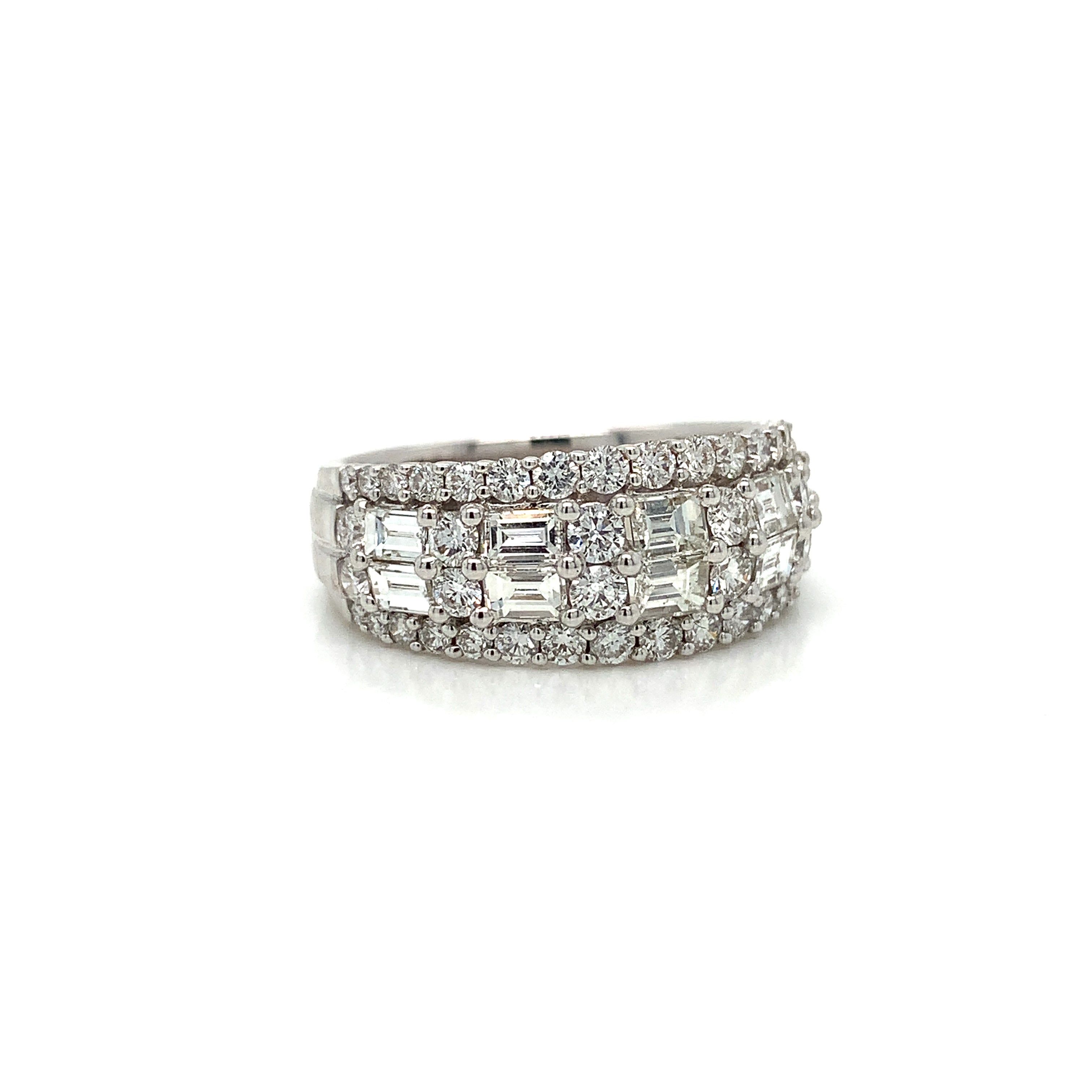 White Gold Ring with Diamond Only Stones
