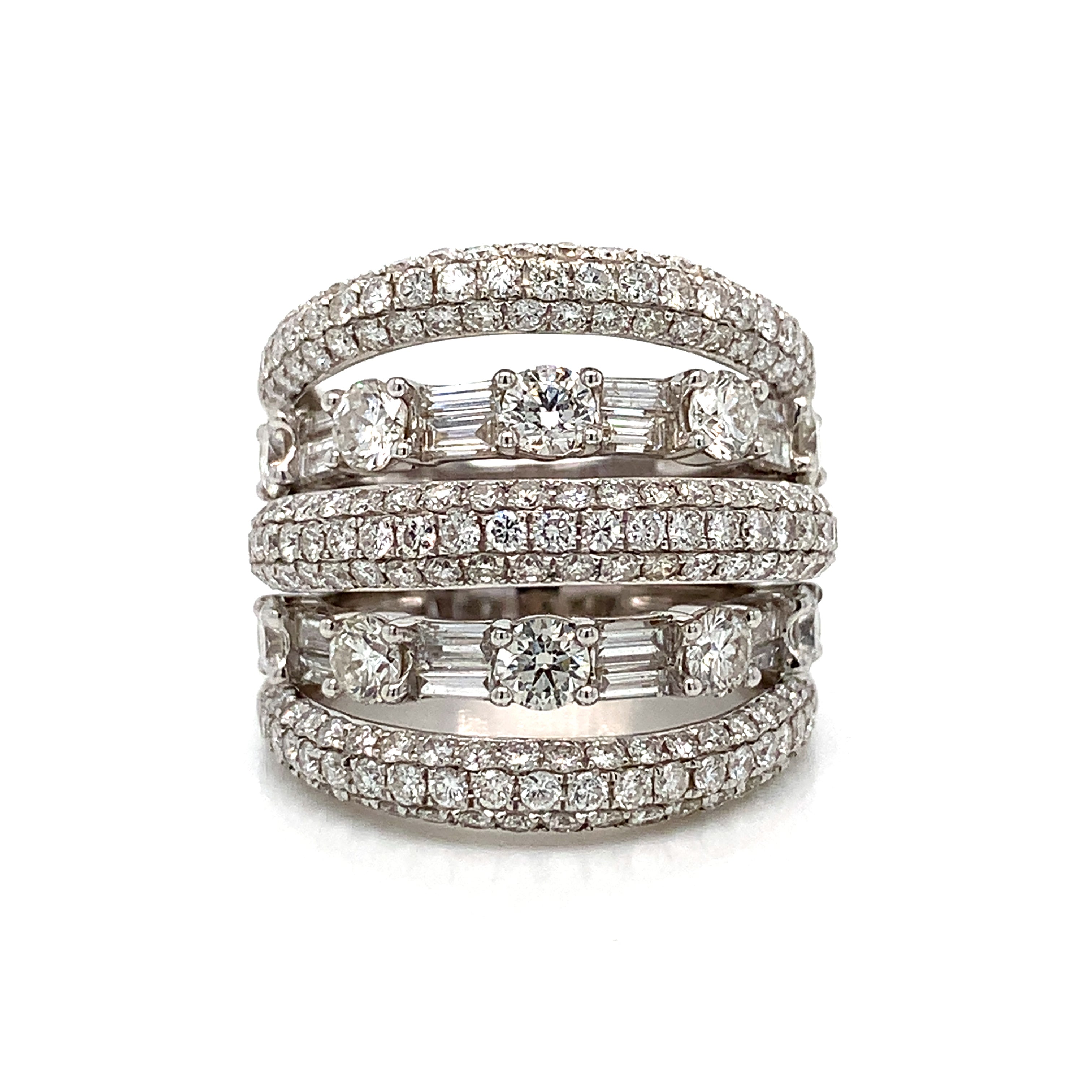 White Gold Ring with Diamond Only Stones