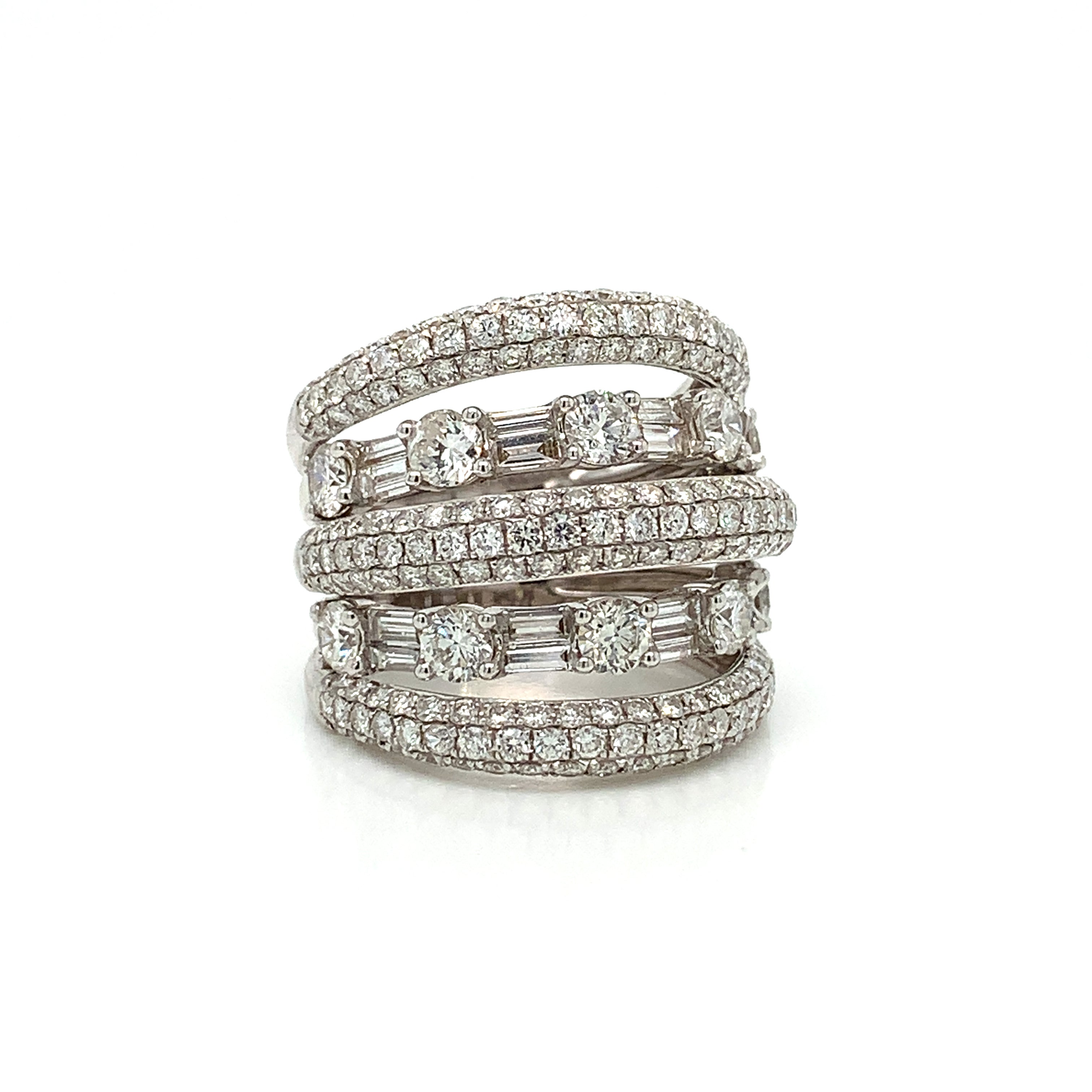 White Gold Ring with Diamond Only Stones