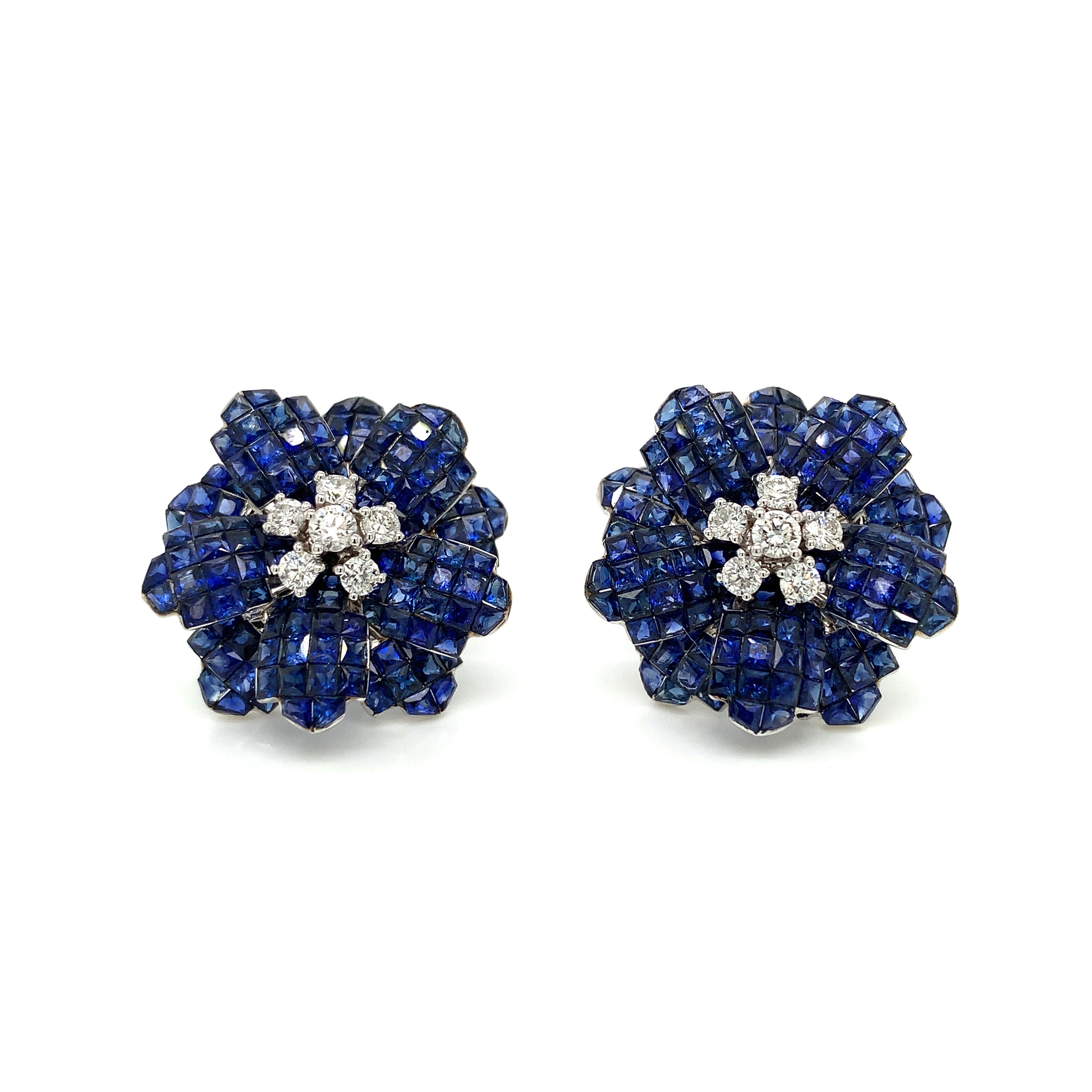 SAPPHIRE FLOWER EARRINGS