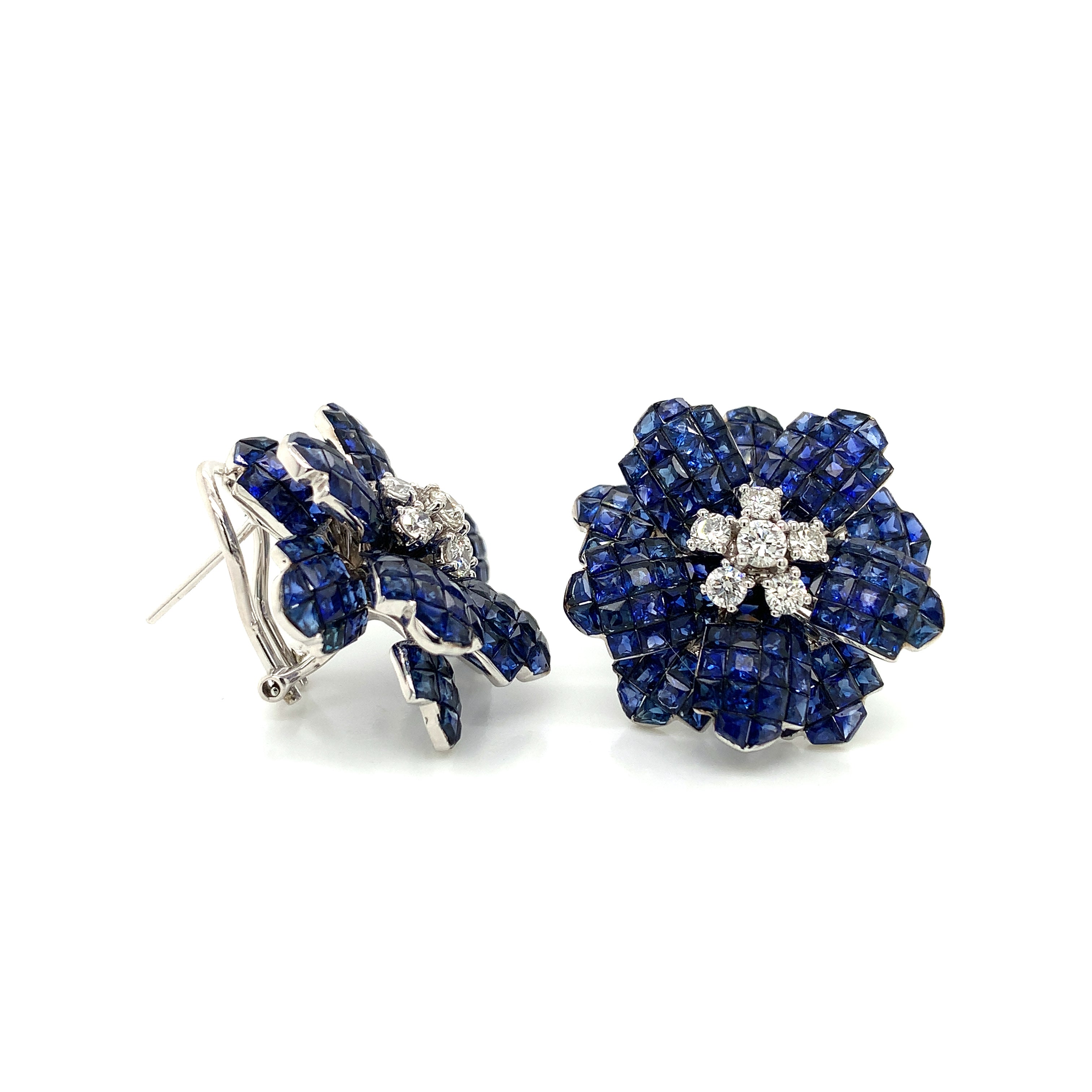 SAPPHIRE FLOWER EARRINGS