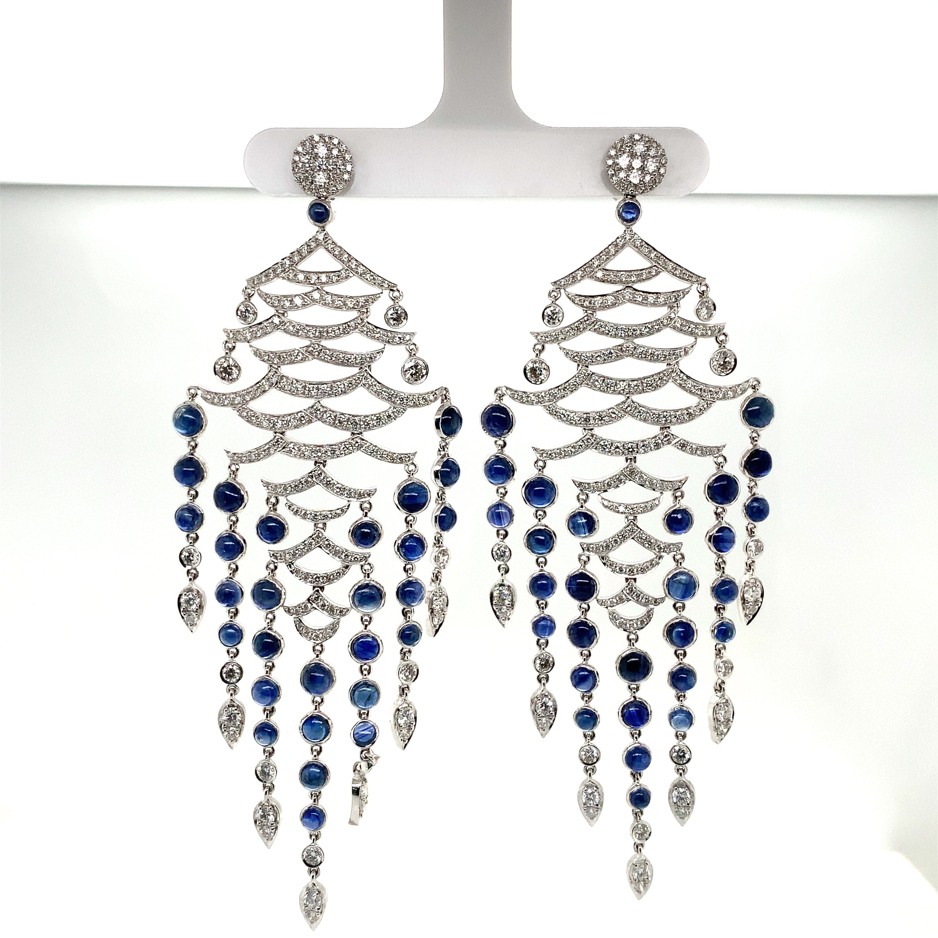 DIAMOND SAPPHIRE EARRINGS