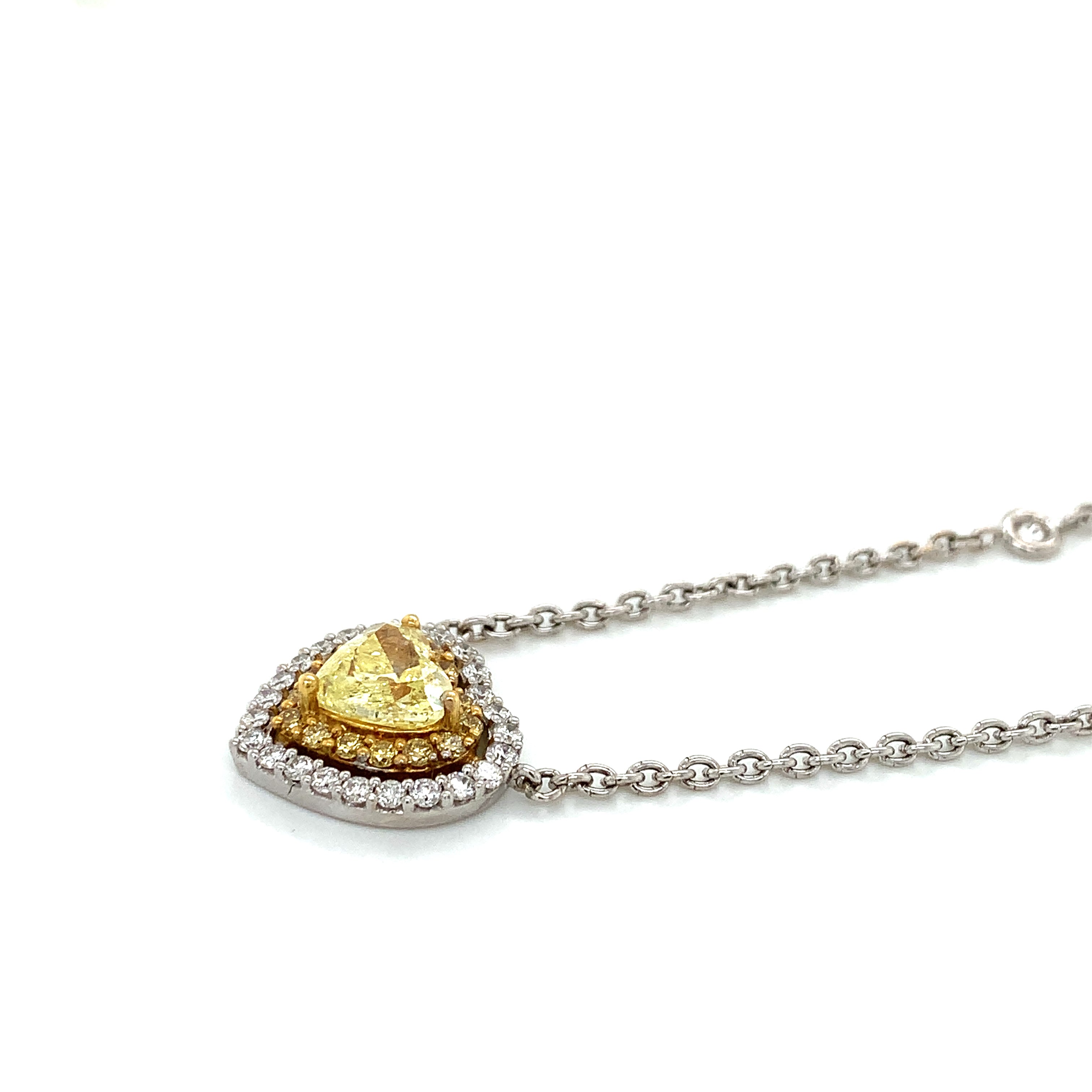 HEART YELLOW DIAMOND NECKLACE
