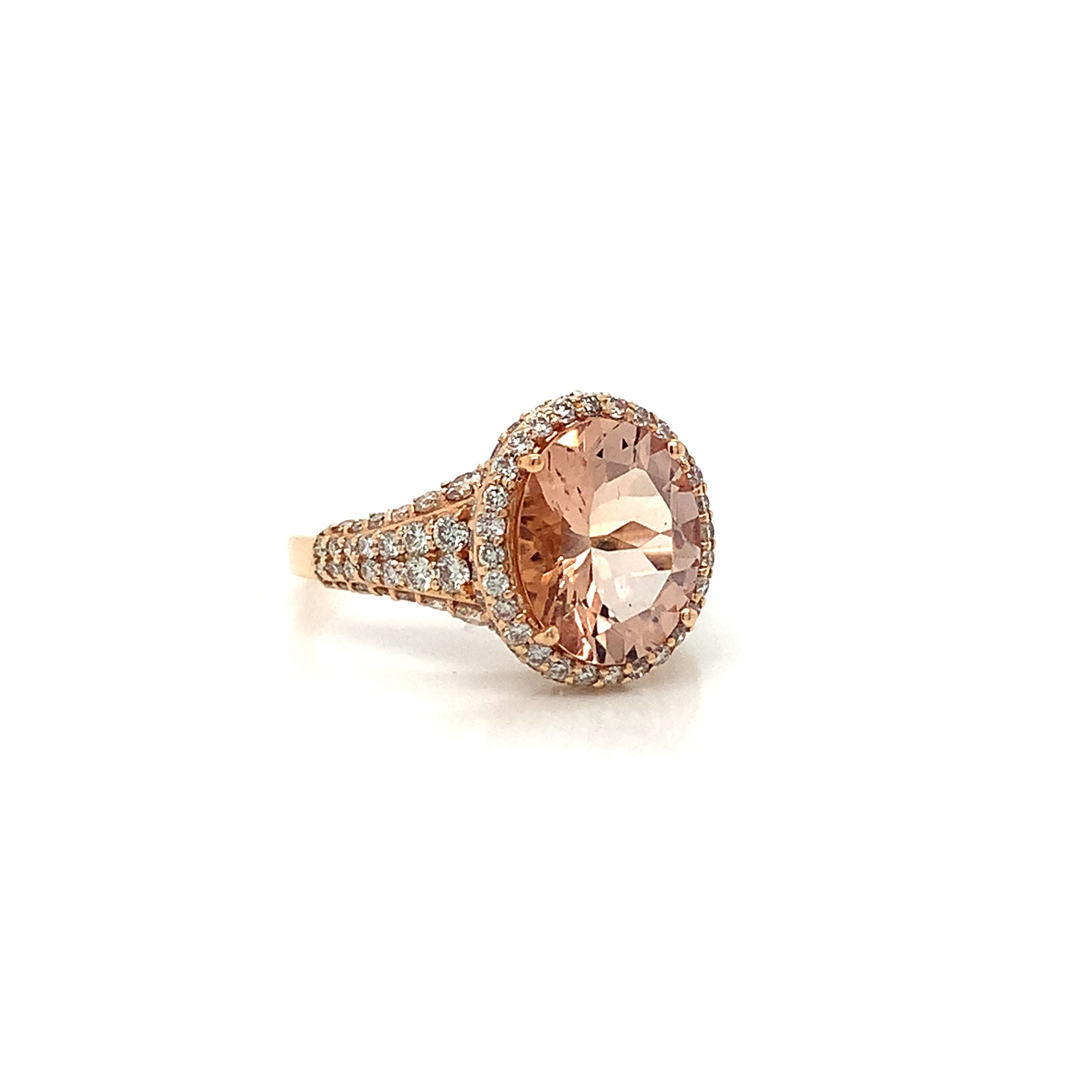 MORGANITE OVAL RING