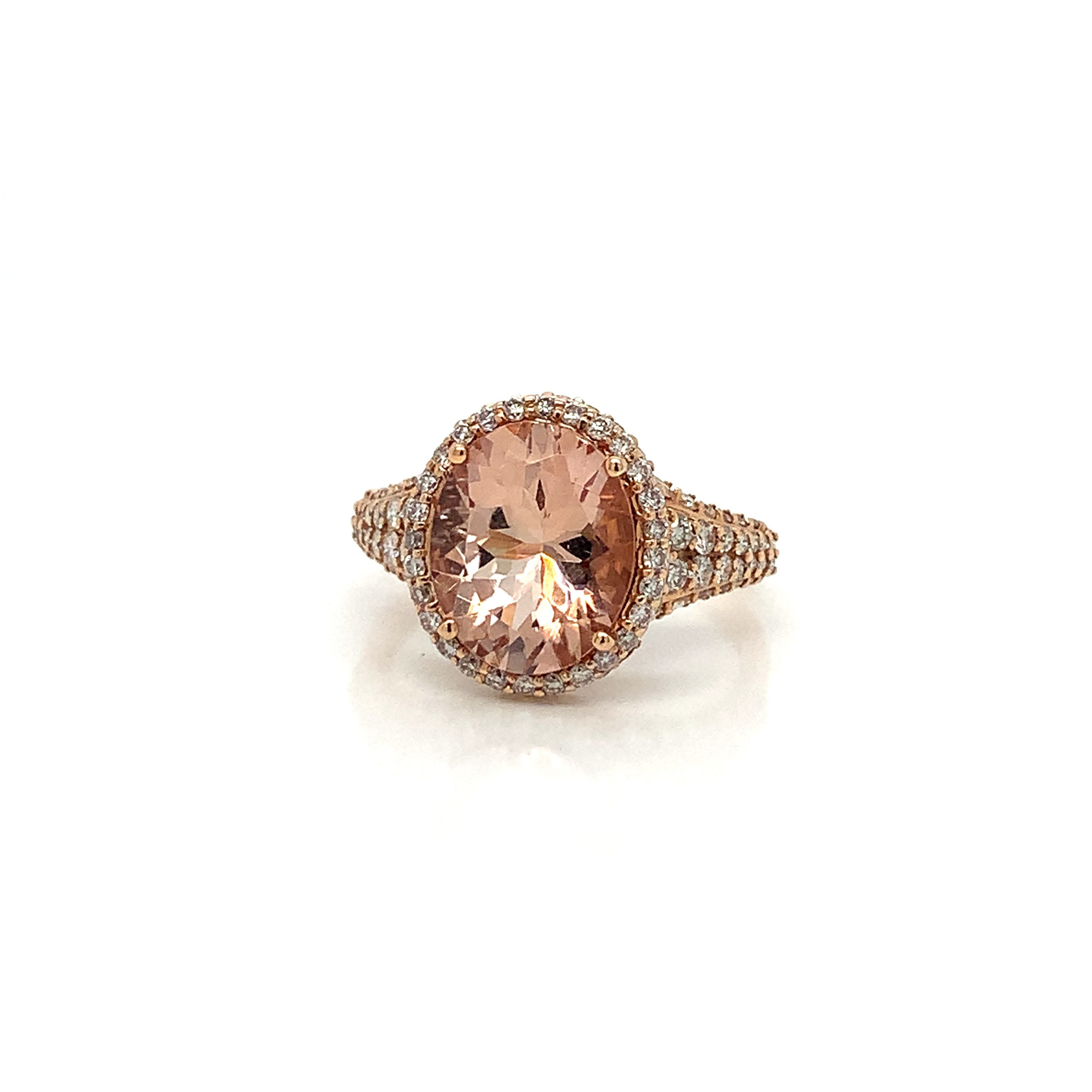 MORGANITE OVAL RING