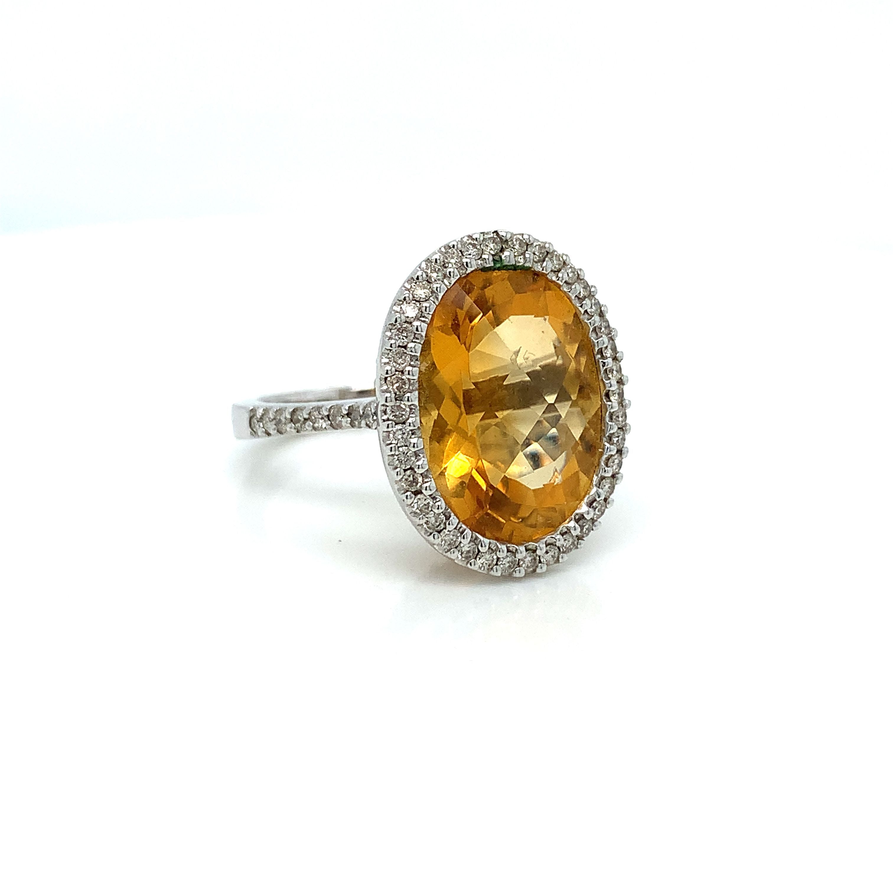 CITRINE OVAL RING