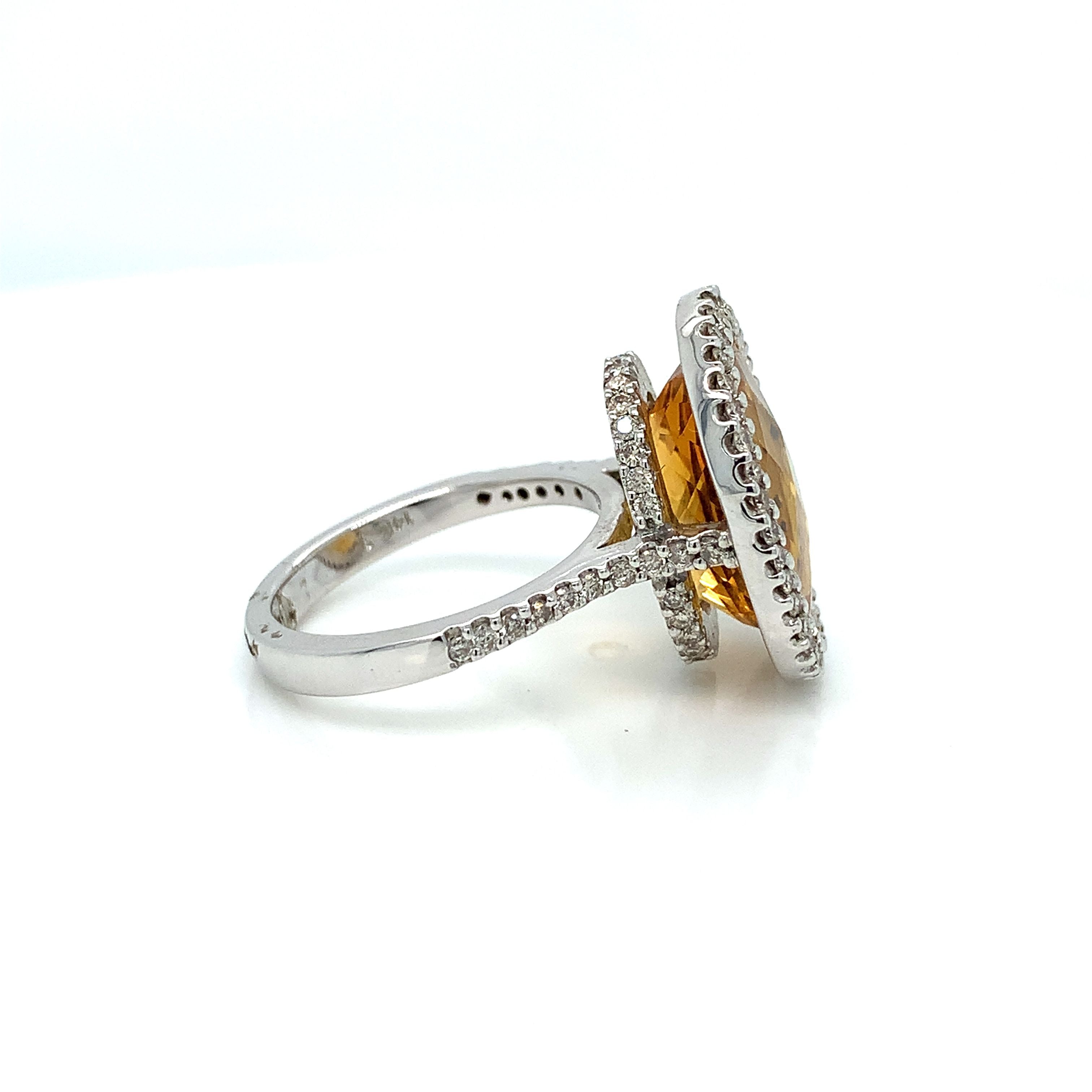 CITRINE OVAL RING