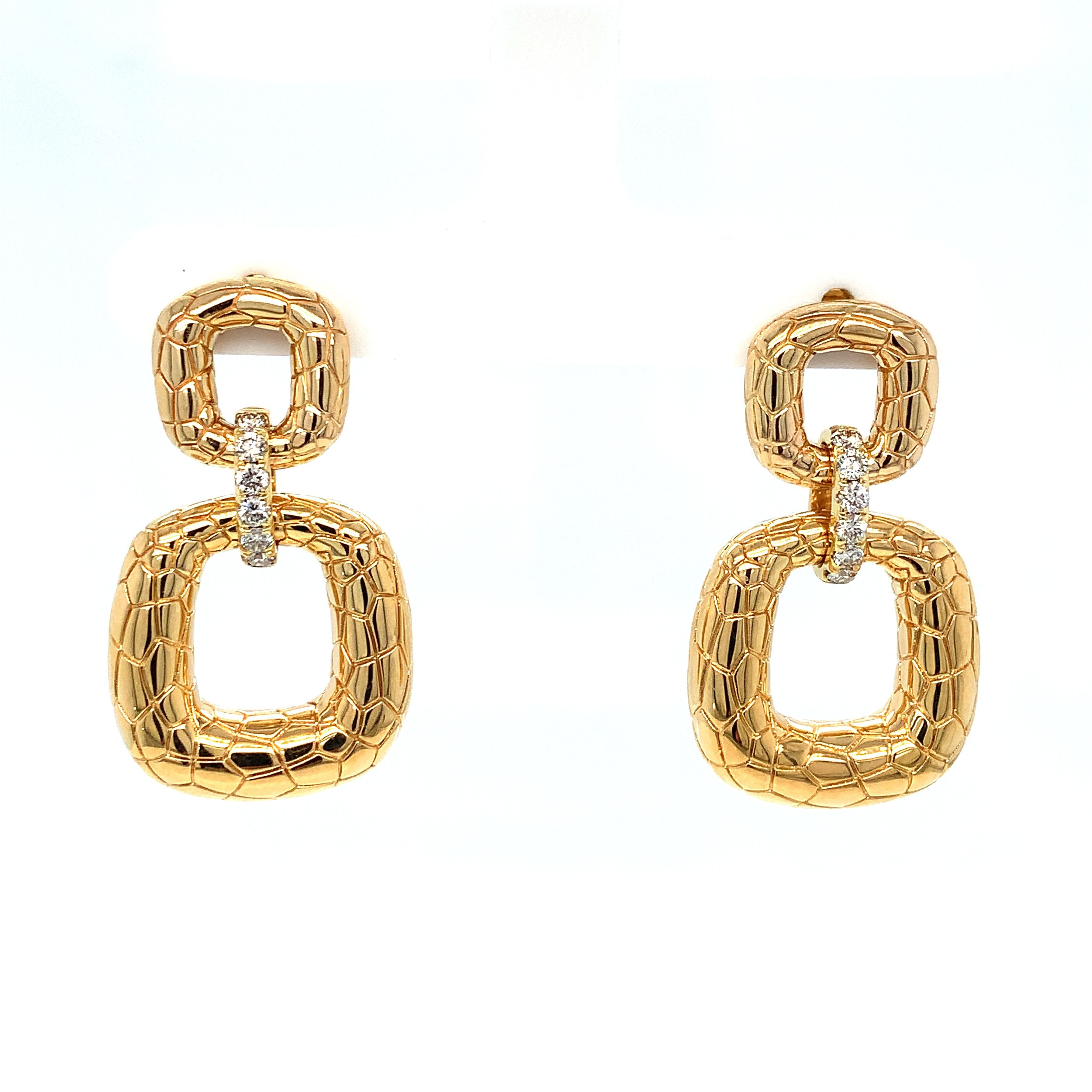 GOLD DIAMOND MAJESTIC EARRINGS