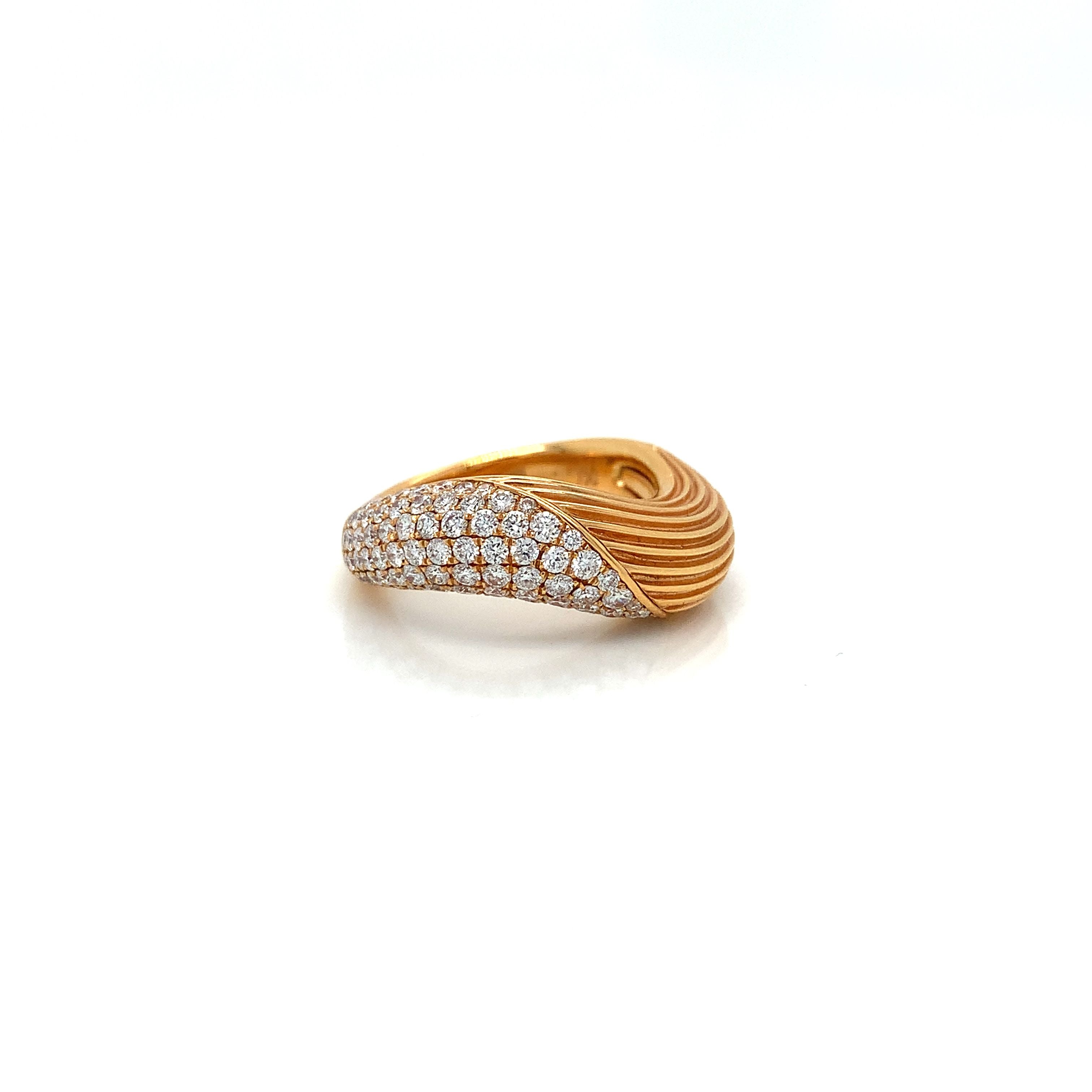 Yellow Gold Ring with Diamond Only Stones