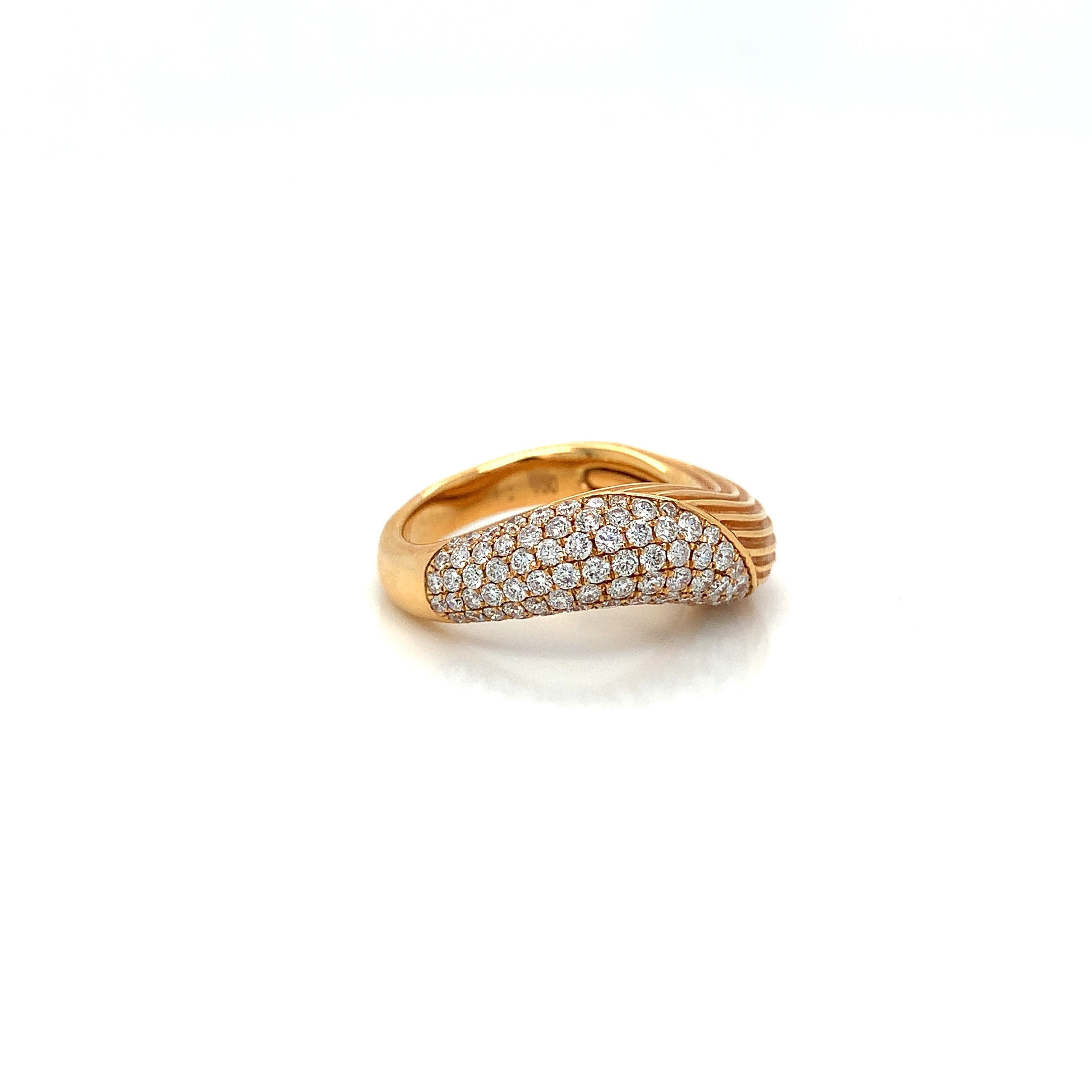 Yellow Gold Ring with Diamond Only Stones