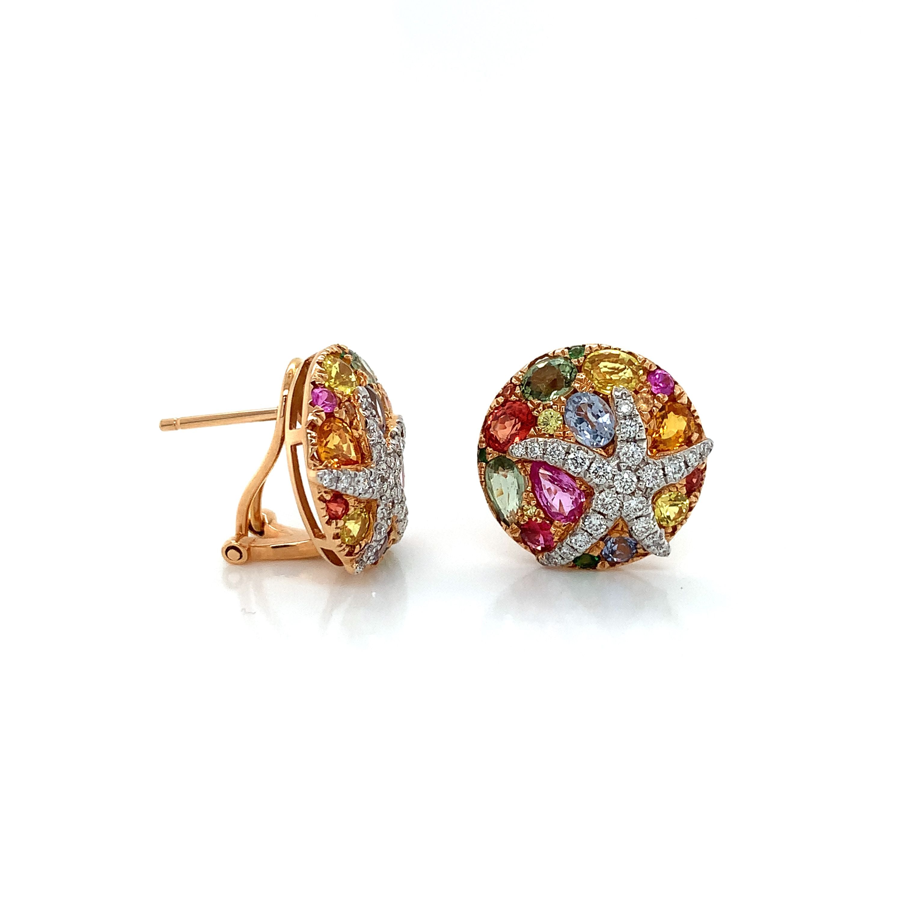 STARFISH SAPPHIRE EARRINGS