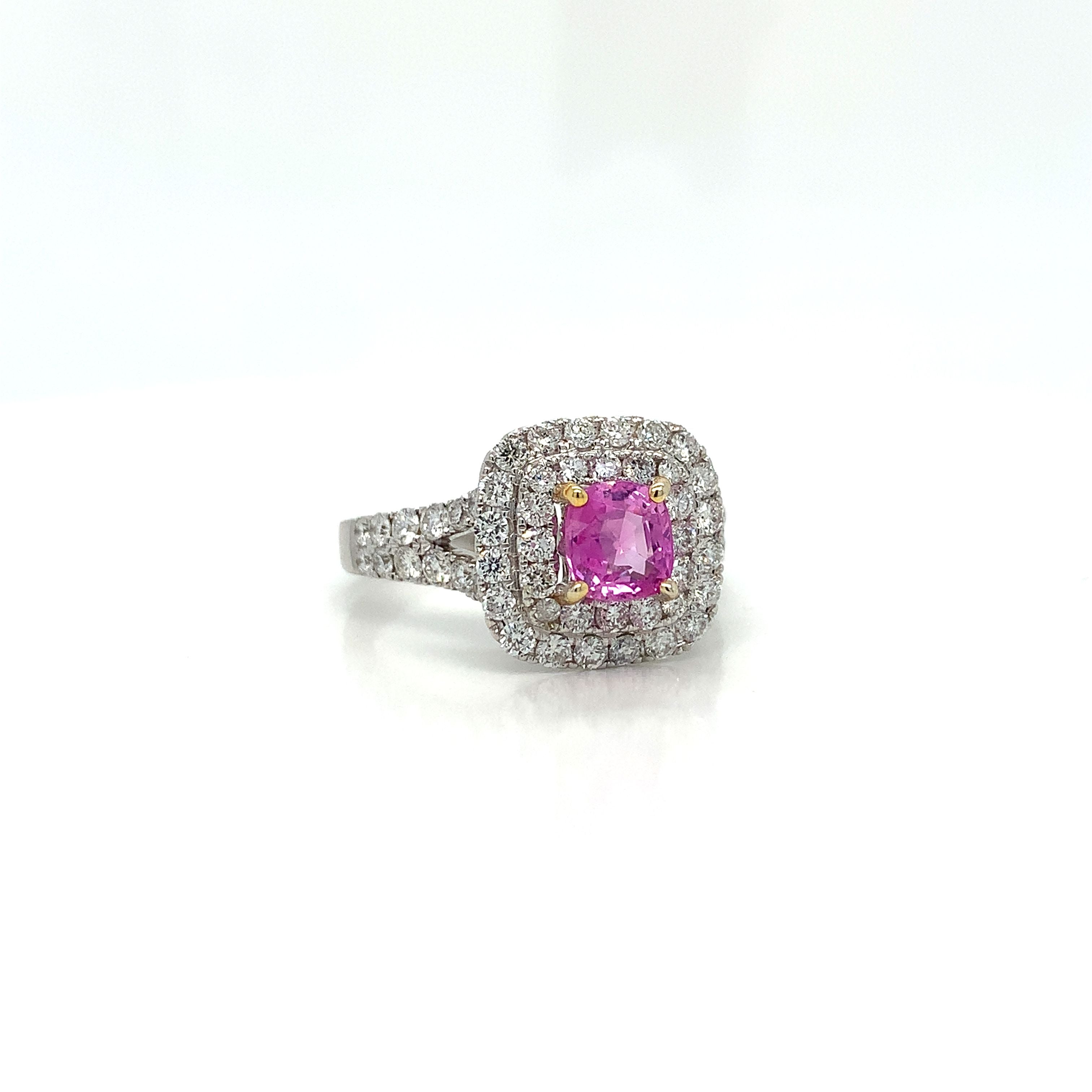 White Gold Ring with Sapphire Stones