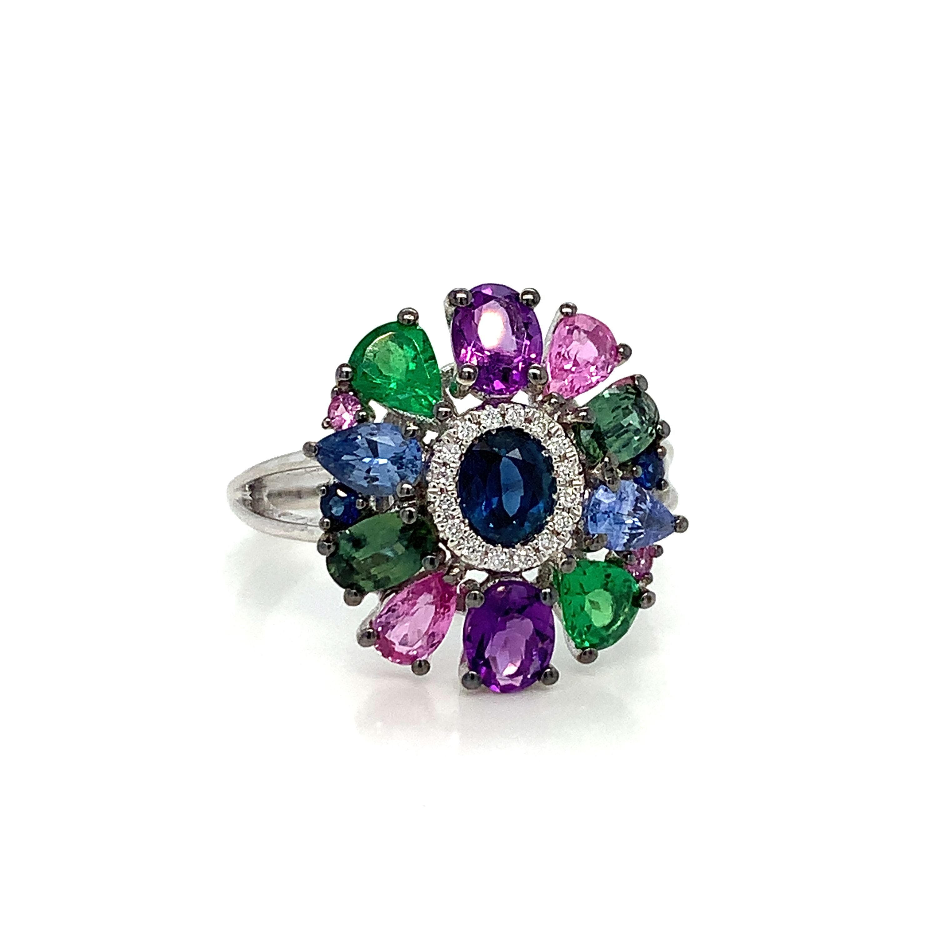 MULTICOLOR SAPPHIRE RING