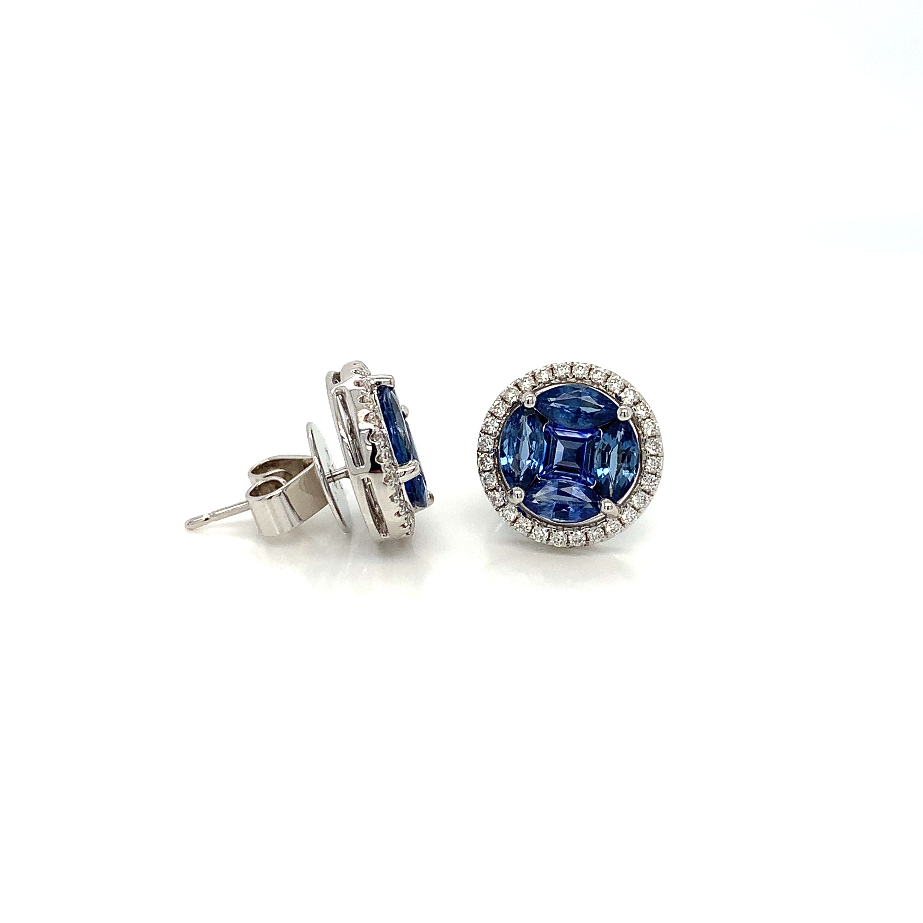 SAPPHIRE STUD EARRINGS