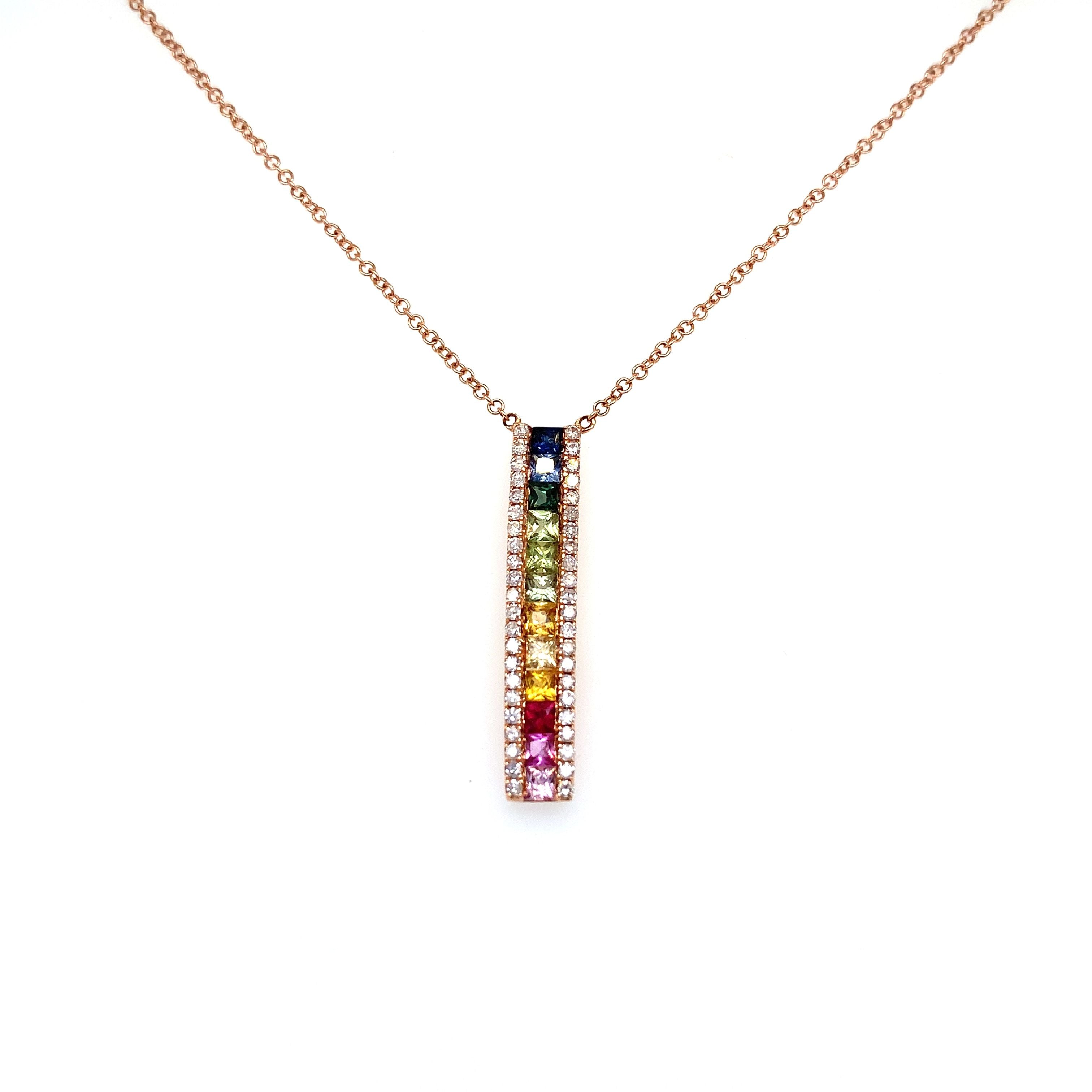 MULTICOLORED SAPPHIRE PENDANT