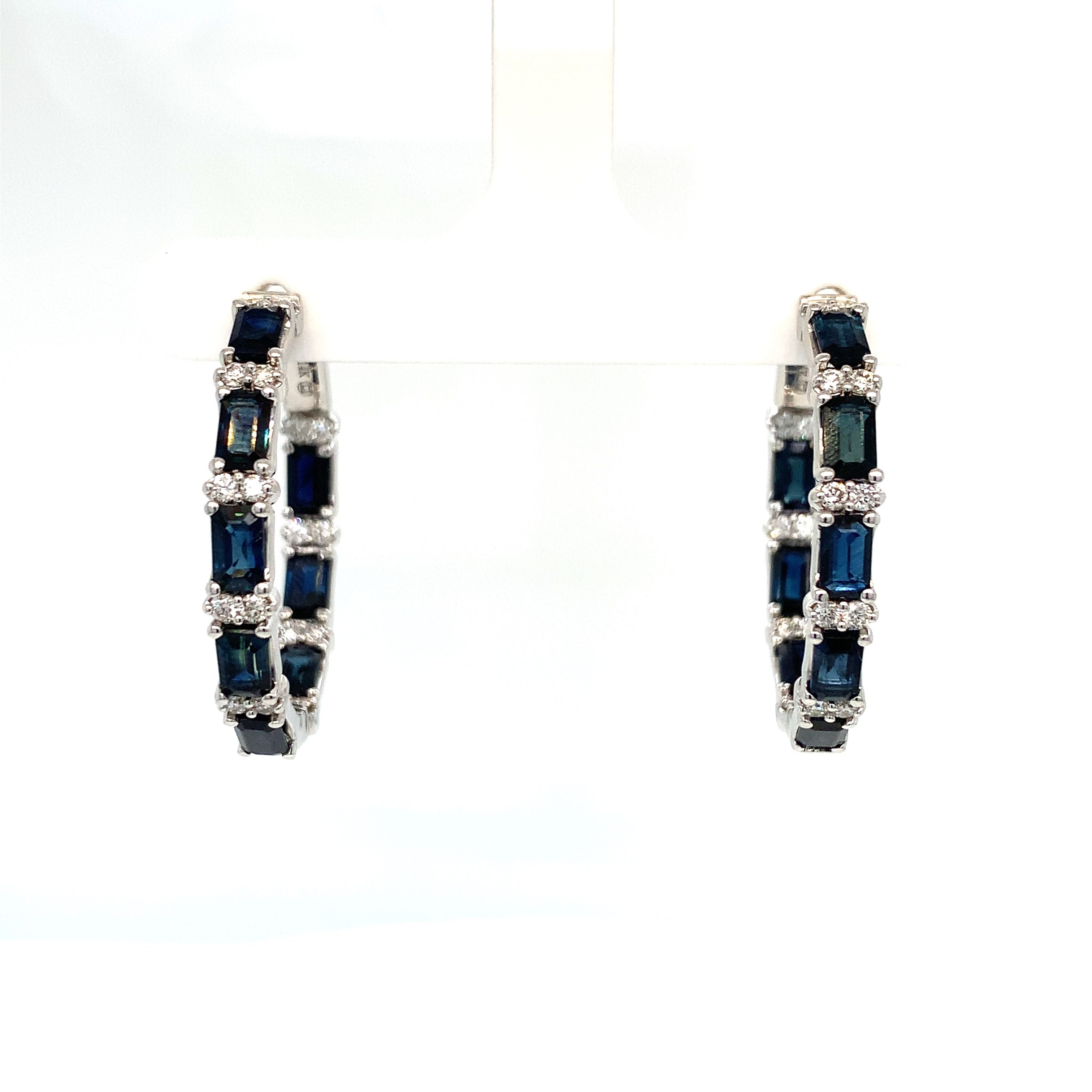 SAPPHIRE HOOP EARRINGS