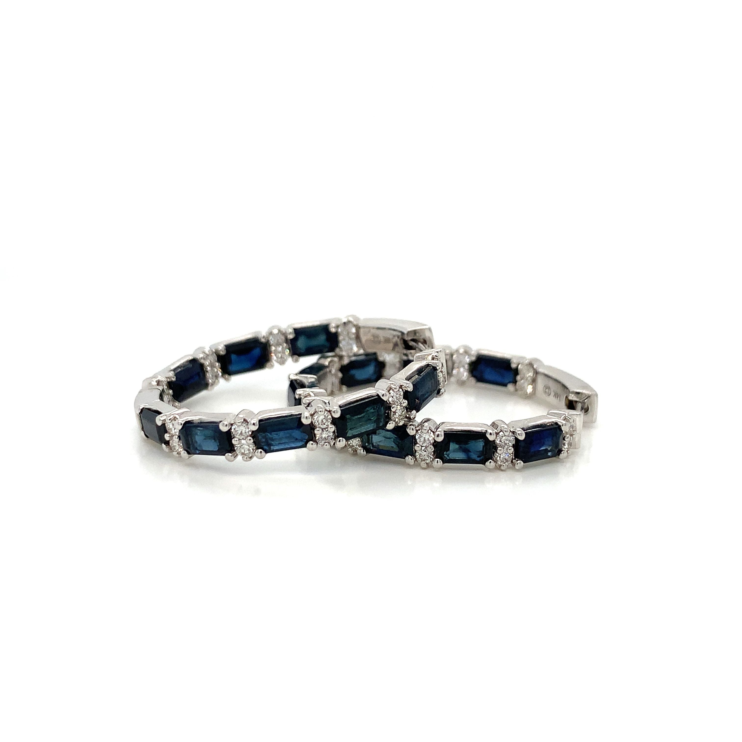 SAPPHIRE HOOP EARRINGS