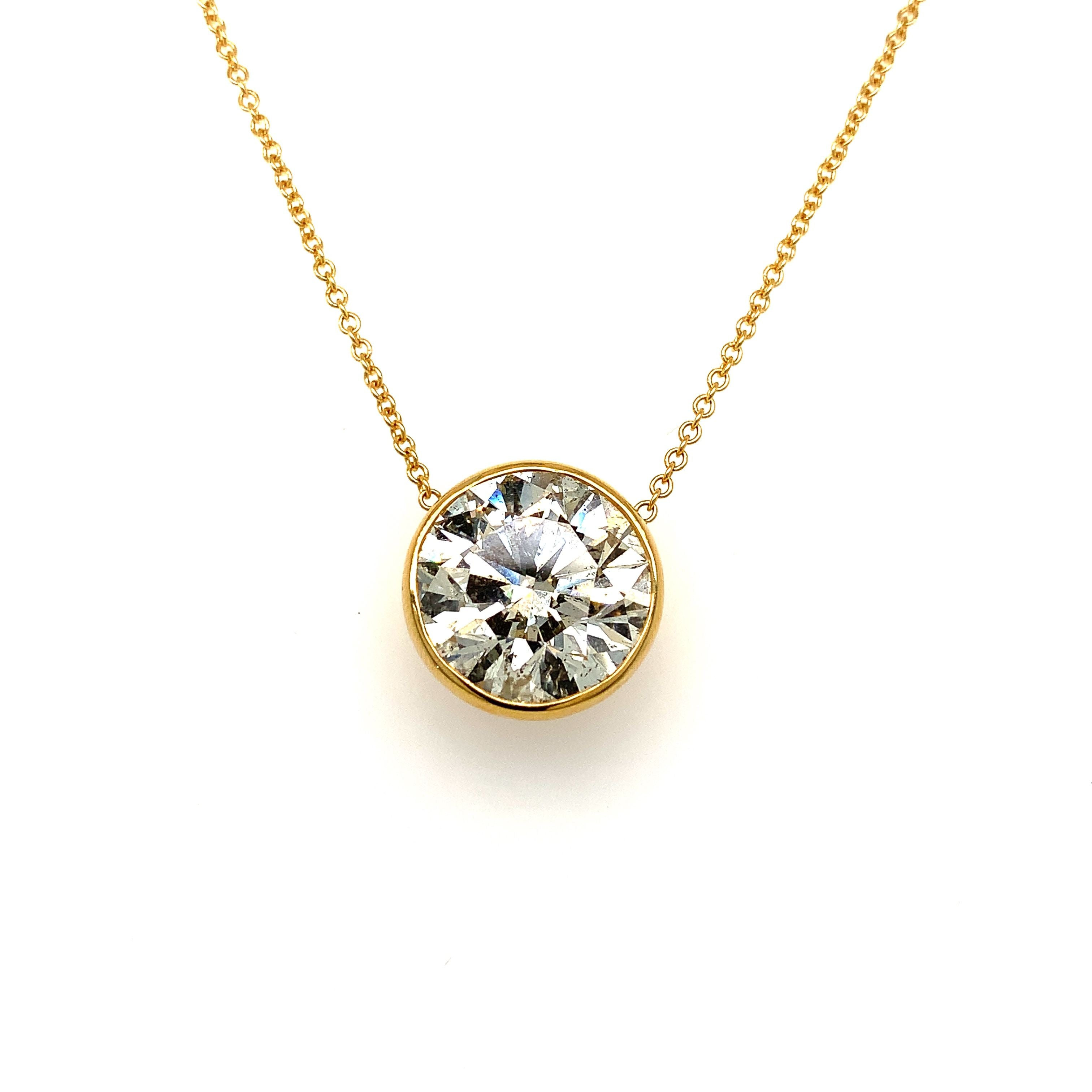 ROUND DIAMOND BEZEL PENDANT