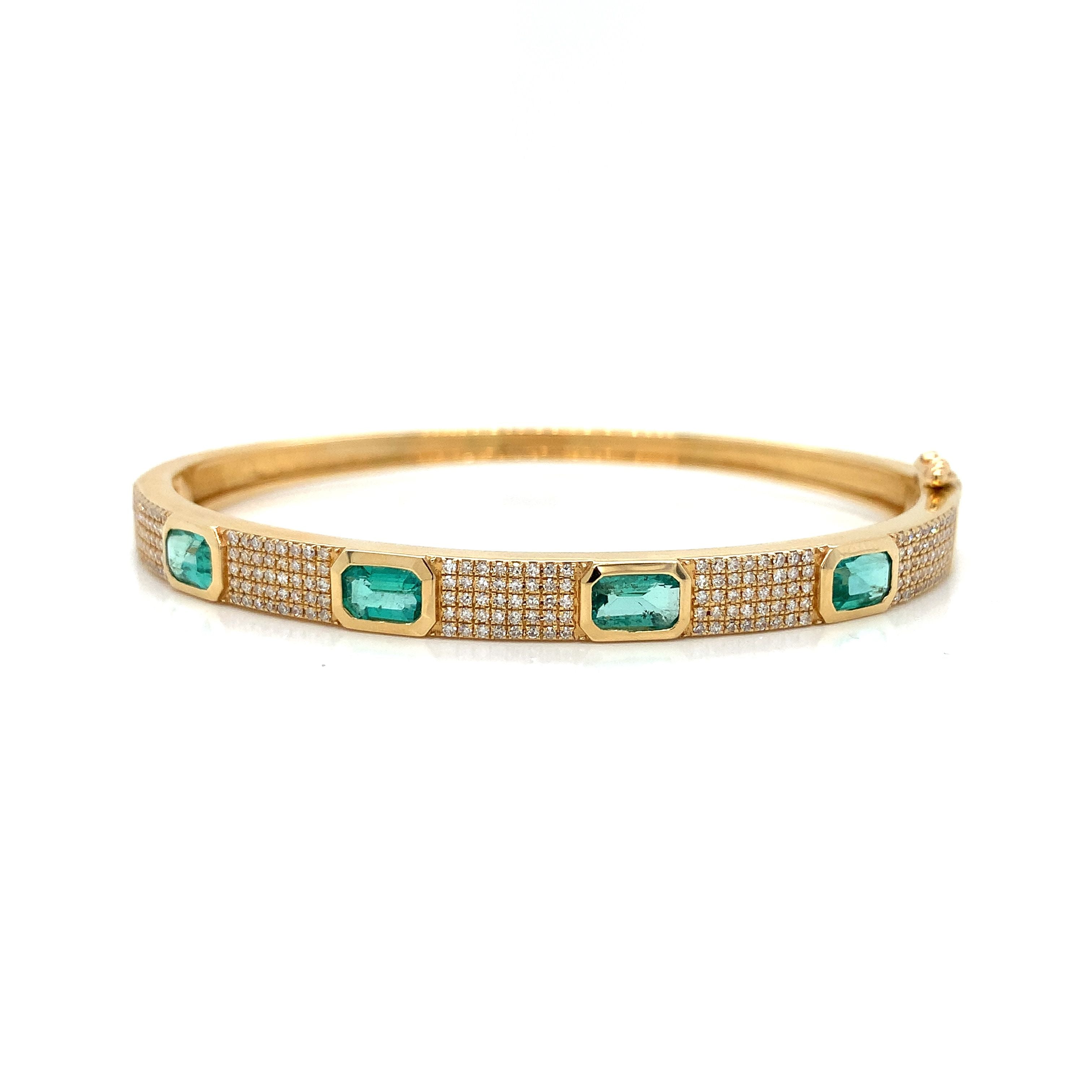 EMERALD GOLD DIAMOND BRACELET
