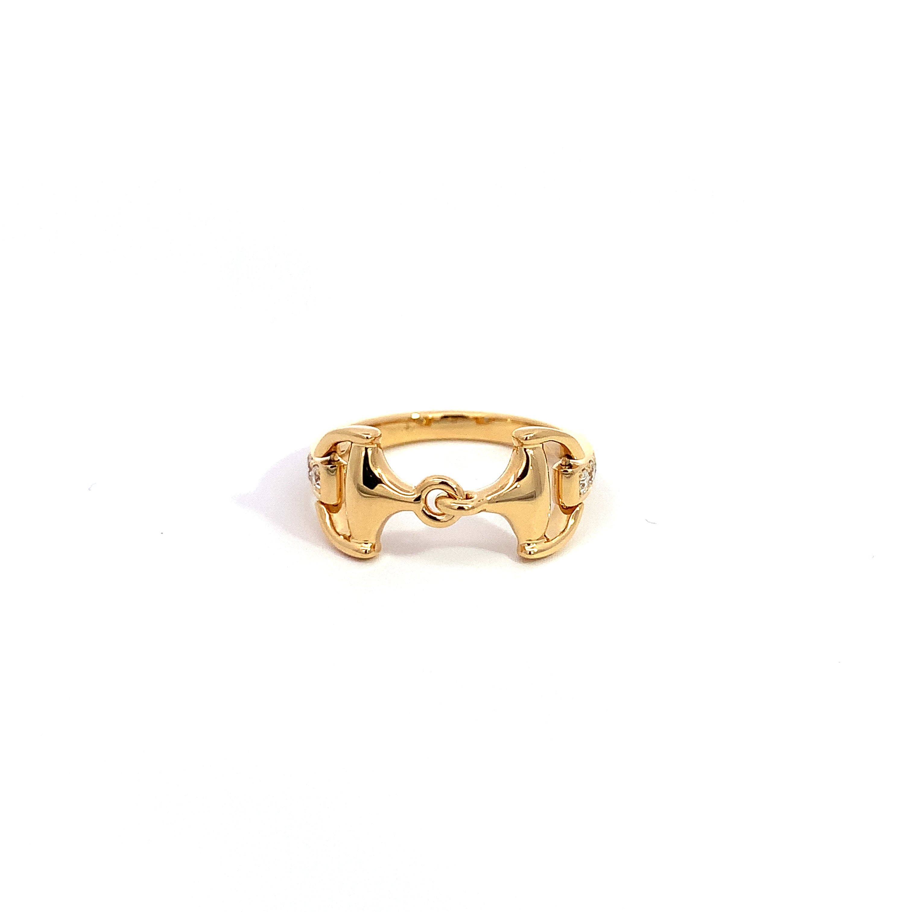 Yellow Gold Ring with Diamond Only Stones