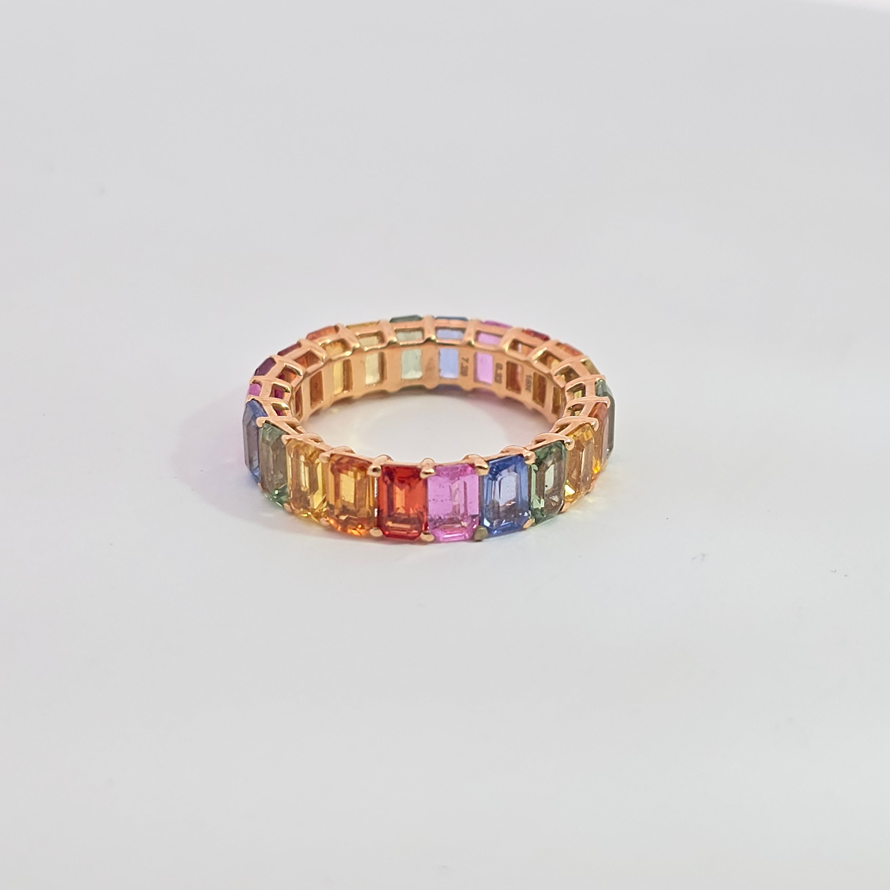 Yellow Gold Ring With Sapphire Stones