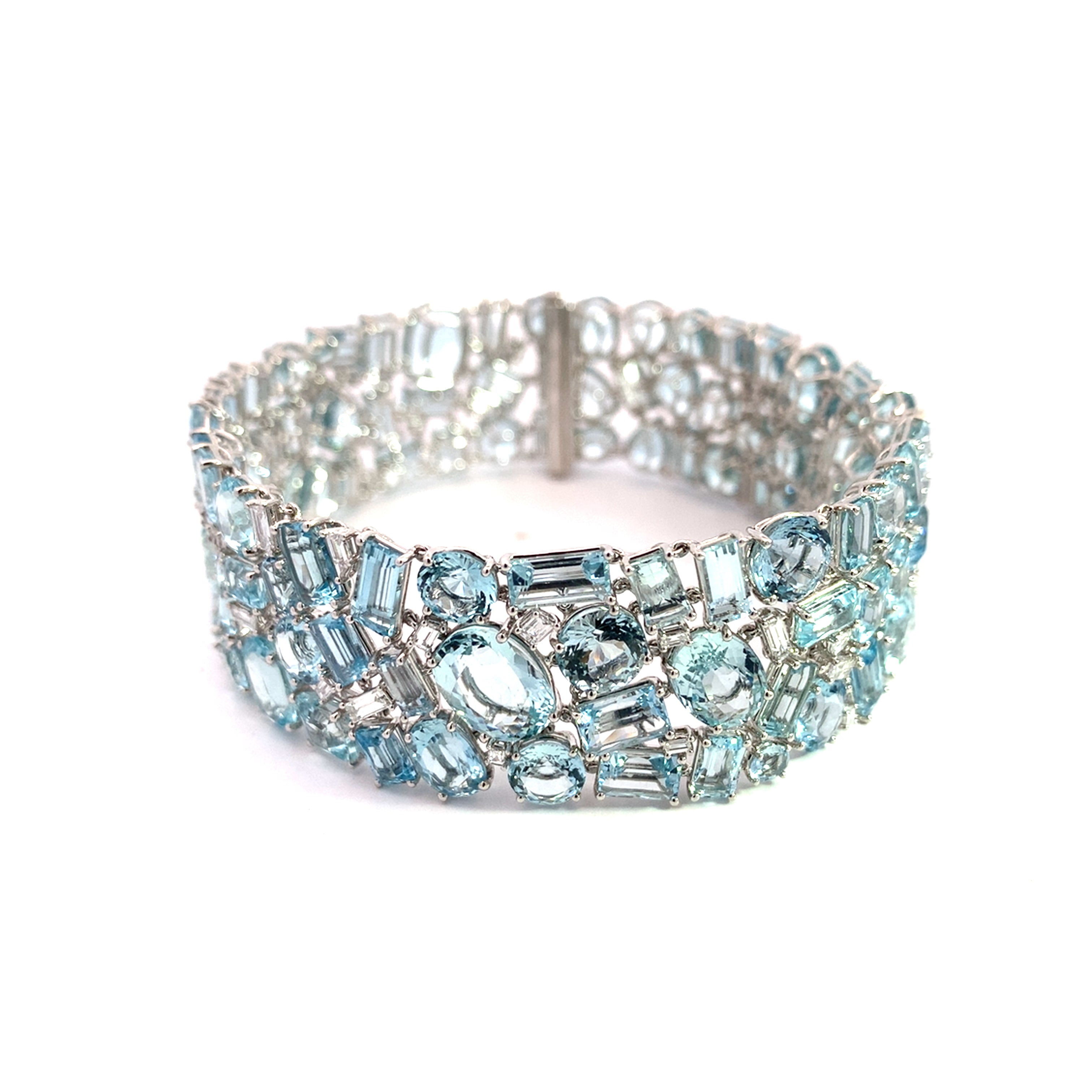 White Gold Aquamarine Bracelet