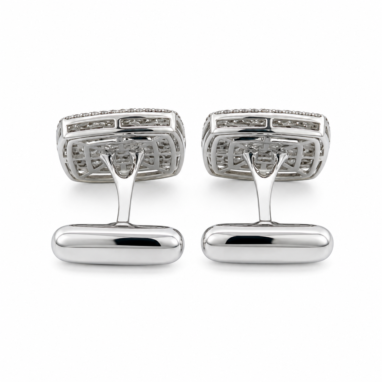 White Gold Diamond Cufflinks