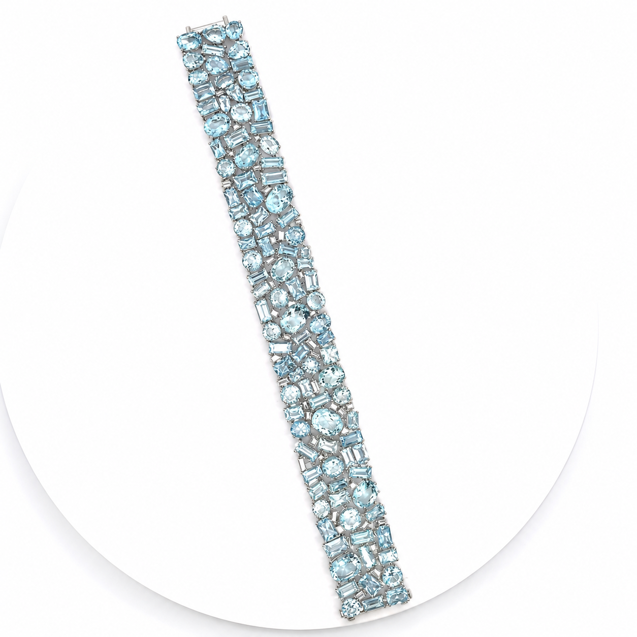 White Gold Aquamarine Bracelet
