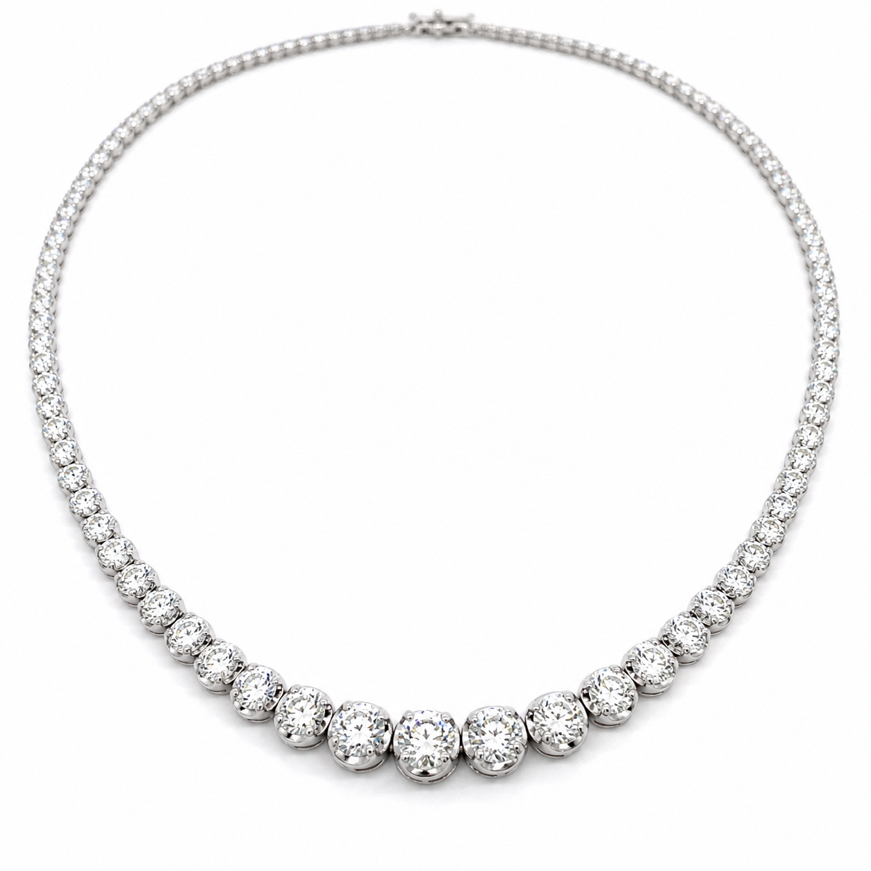 White Gold Diamond Tennis Necklace
