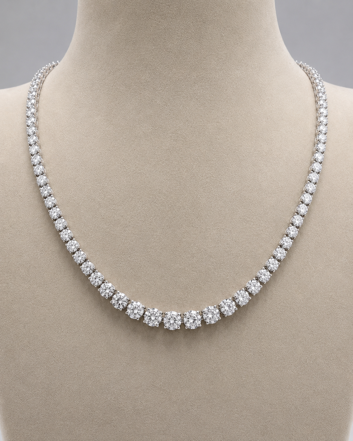 White Gold Diamond Tennis Necklace