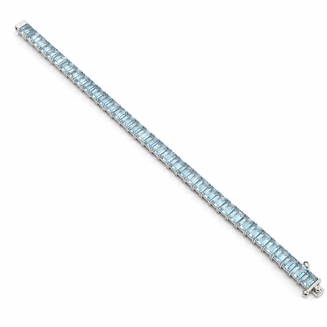 White Gold Aquamarine Bracelet