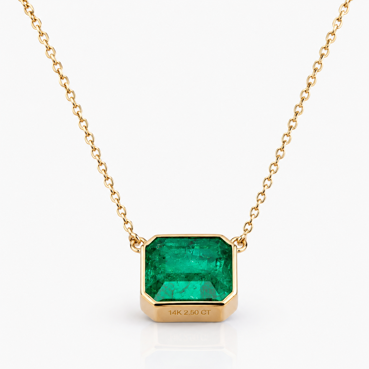 Yellow Gold Emerald Pendant