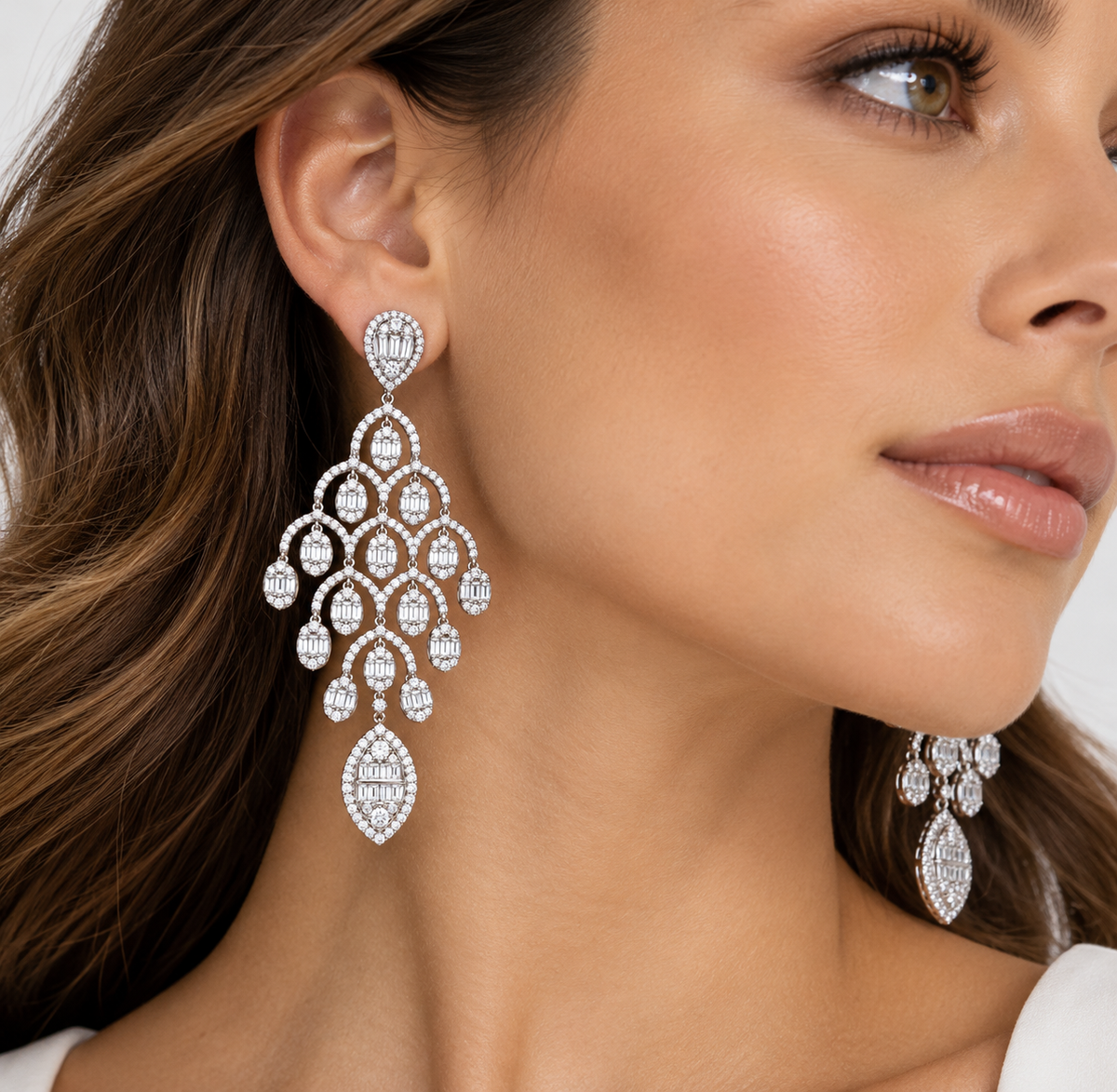White Gold Diamond Earrings