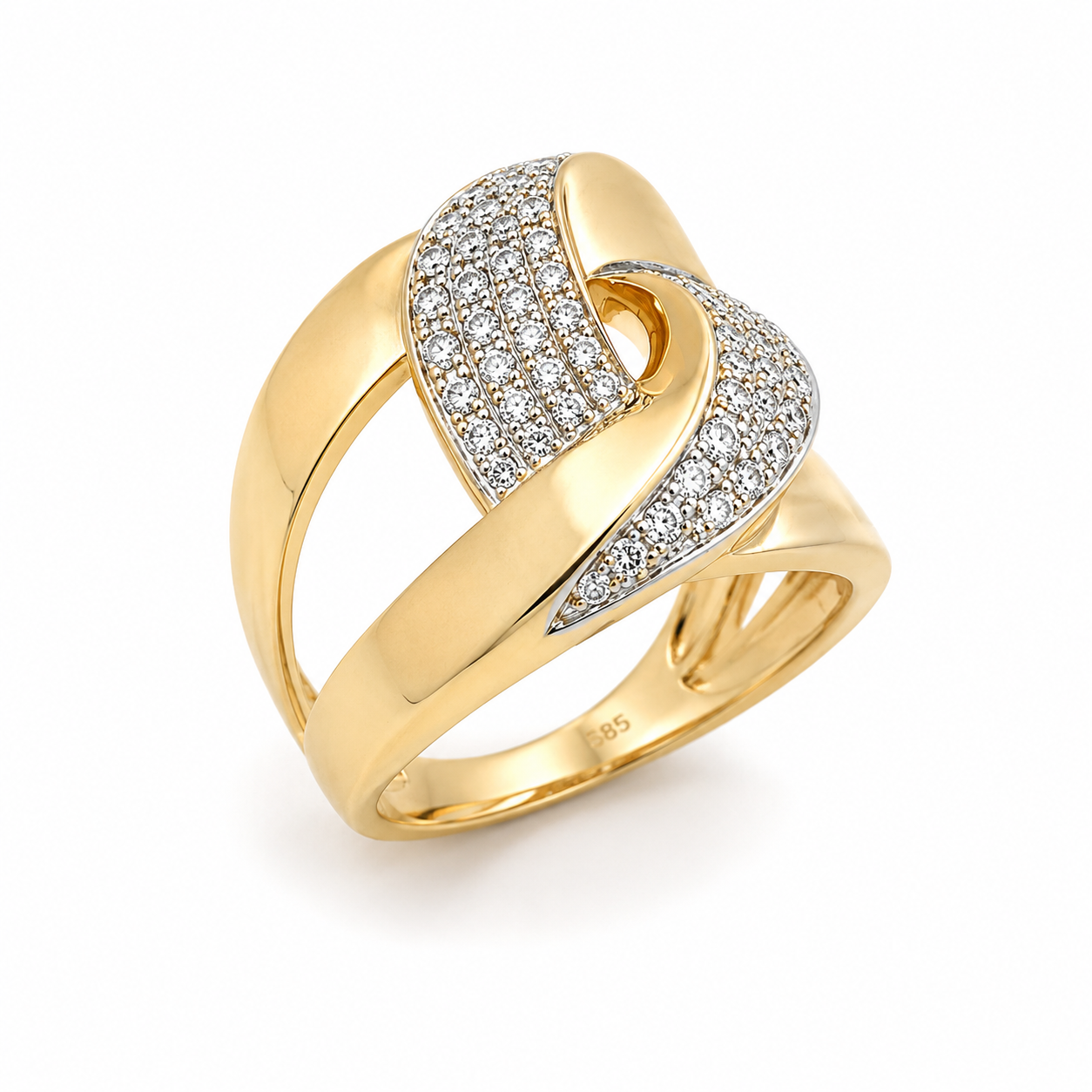 Yellow Gold and Diamond Ring